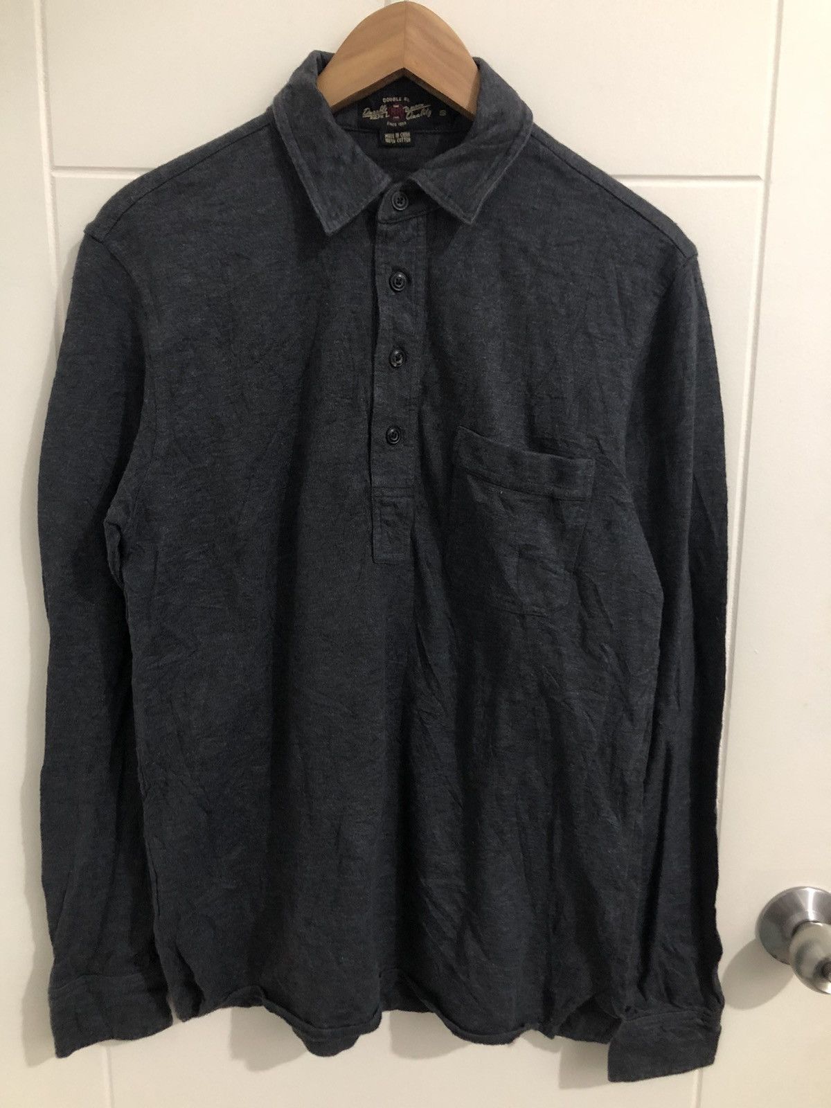 image of Polo Ralph Lauren x Rrl Ralph Lauren Rrl Double Rl Long Slevve Shirt in Dark Gray, Men's (Size XS)