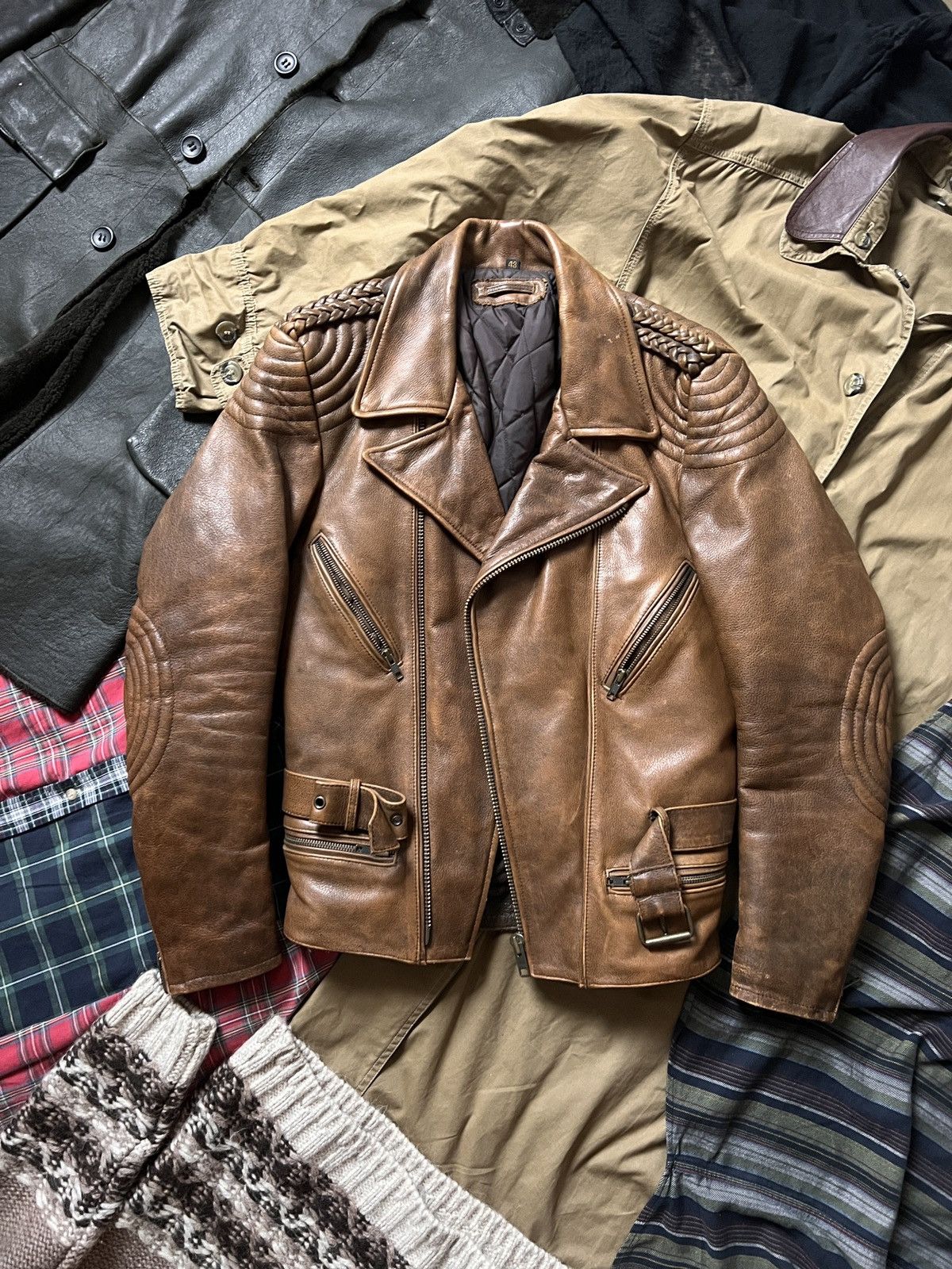 Hein Gericke Vintage Hein Gericke 100% Leather Biker Moto Jacket Size US M / EU 48-50 / 2 - 3 Thumbnail