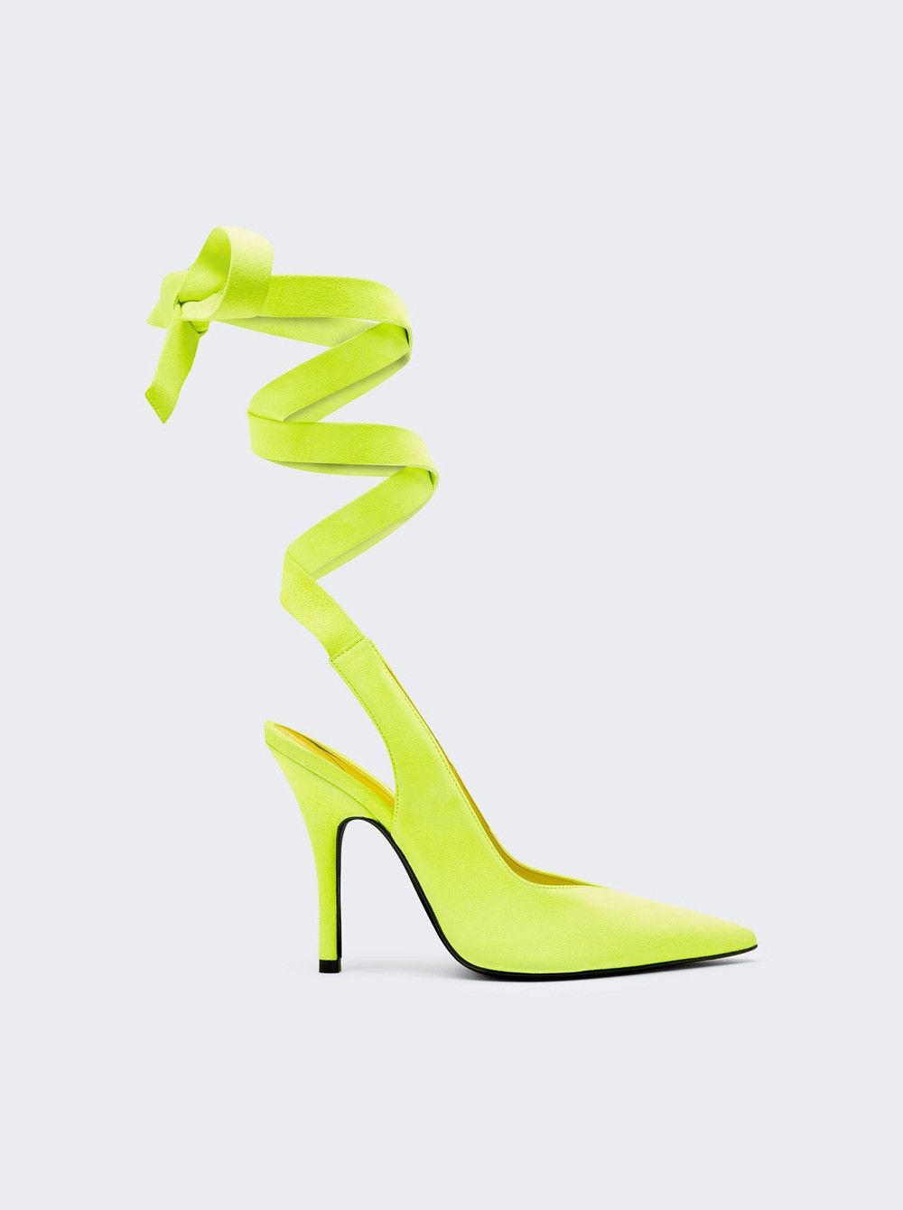The Attico o1mle0526 Venus Ribbon Slingback Sandals 105mm in Yellow Size US 7.5 / IT 37.5 - 1 Thumbnail