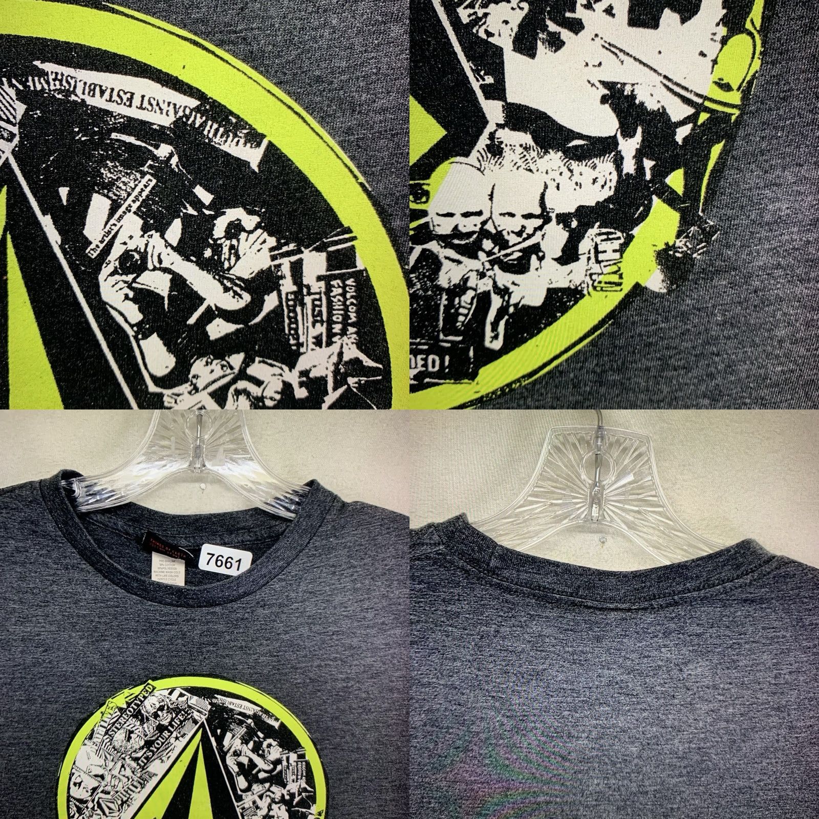 Volcom VINTAGE Volcom T Shirt Skater Graphic Print Cotton Blend Short Sleeve L Mens 90s Y2K Goth Size US L / EU 52-54 / 3 - 8 Thumbnail