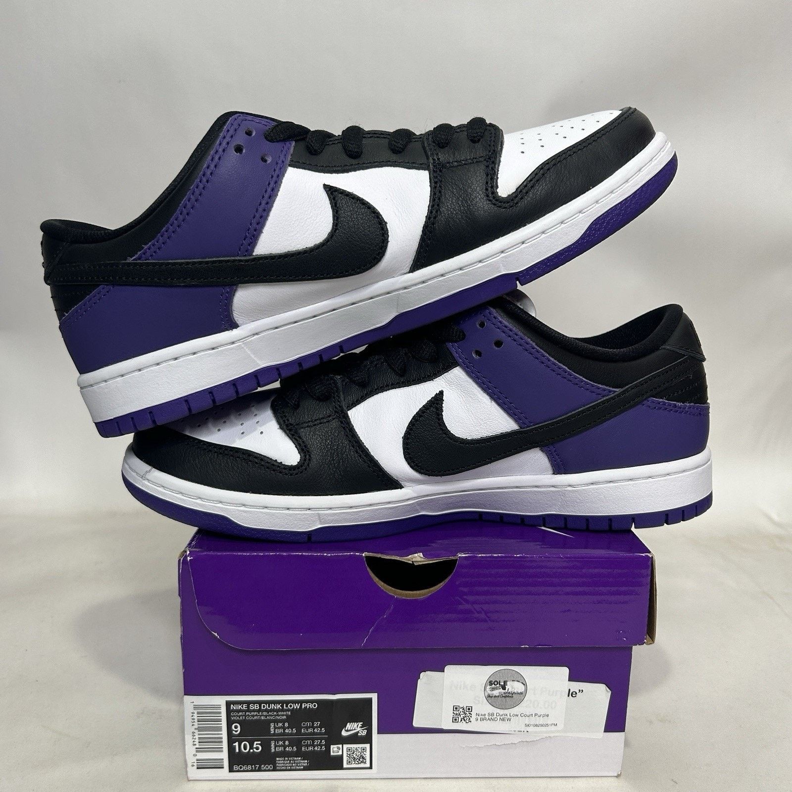 Nike Nike SB Dunk Low Pro “Court Purple” Size US 9 / EU 42 - 3 Thumbnail