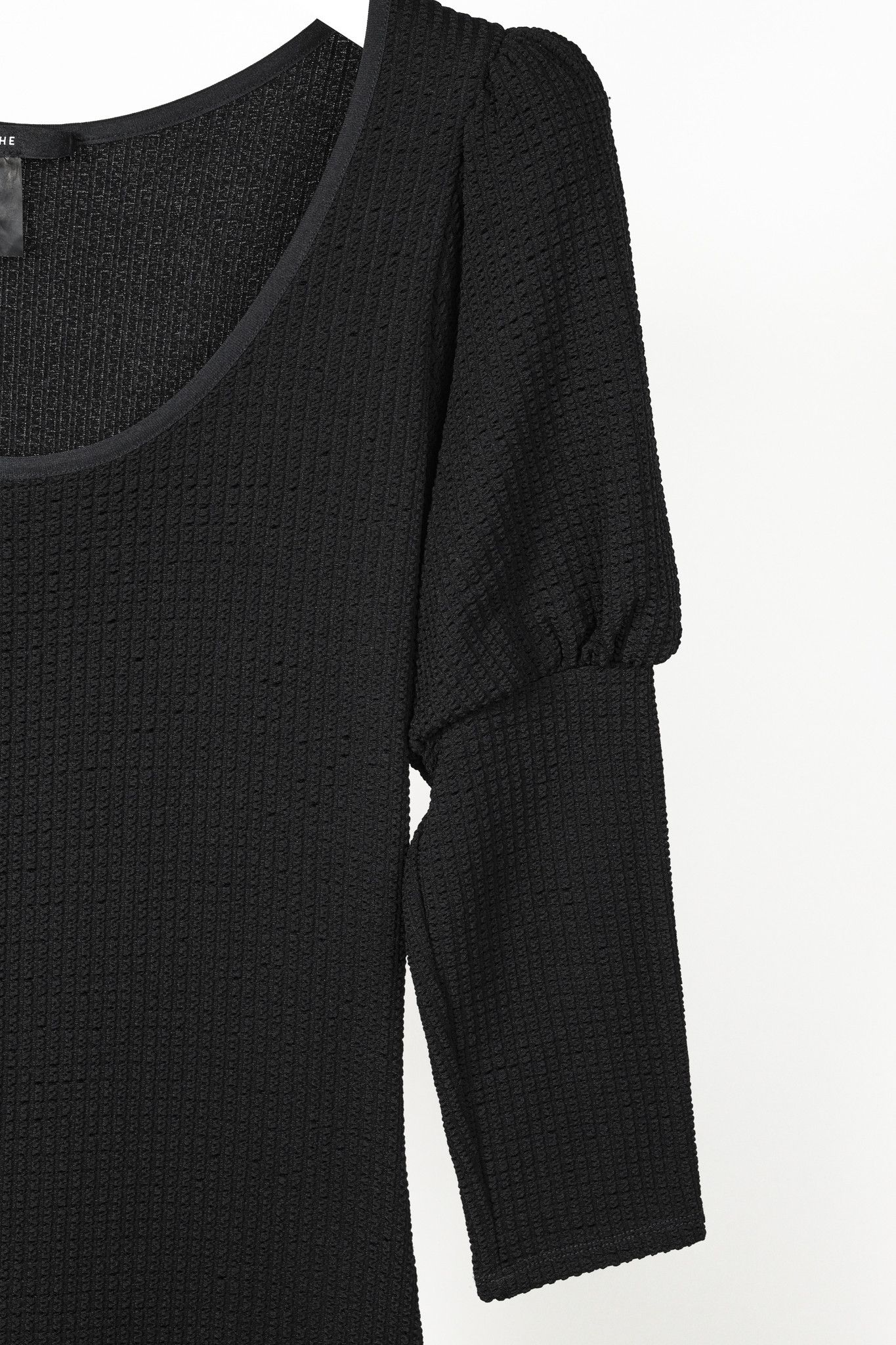 SMYTHE Smythe 'Juliet Sleeve' Black Rib Knit Midi Dress Size M / US 6-8 / IT 42-44 - 5 Thumbnail