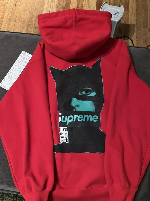 Supreme Supreme Red Catwoman Hooded Sweatshirt (L) | Grailed