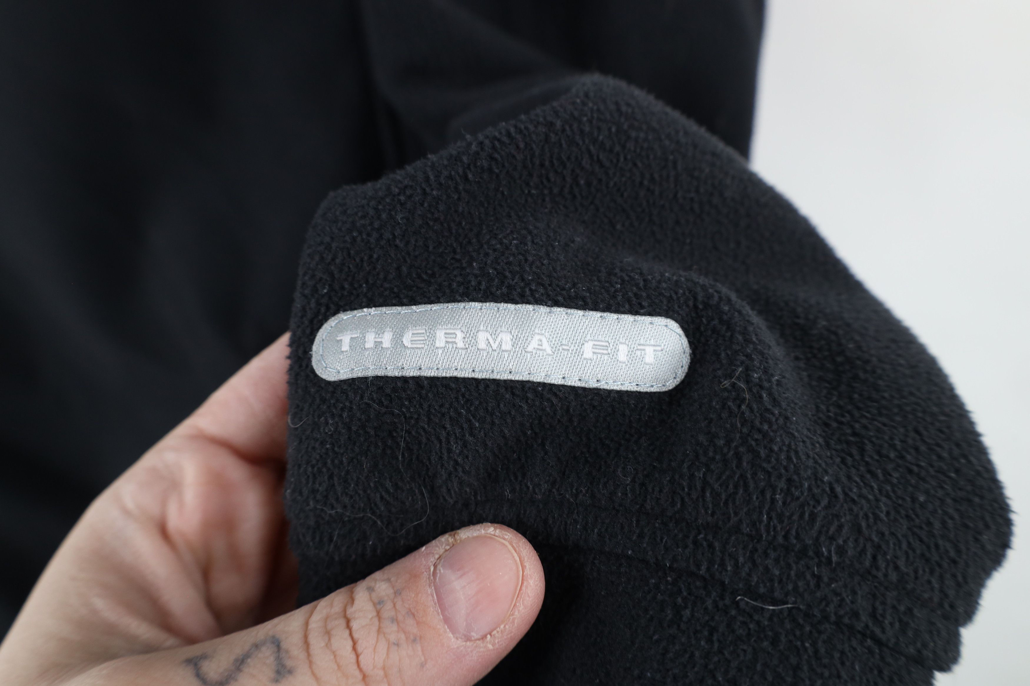 Nike × Vintage Vintage Nike Scott Mini Swoosh Soccer Fleece Sweater Black Size M / US 6-8 / IT 42-44 - 5 Thumbnail