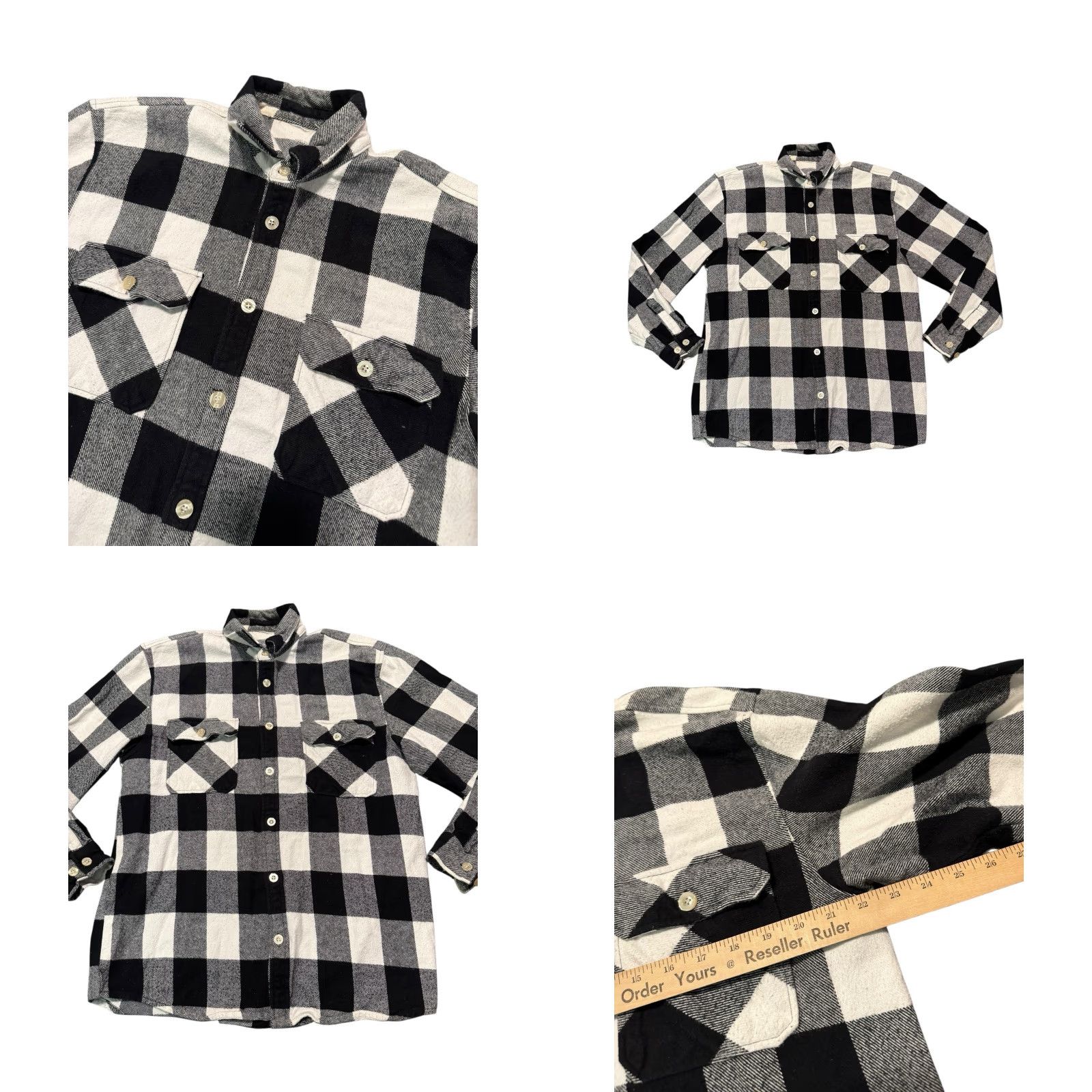 Anti Social Social Club VINTAGE Anti Social Social Club Kkoch Flannel Shirt Men's White Black Floral L Size US L / EU 52-54 / 3 - 8 Thumbnail