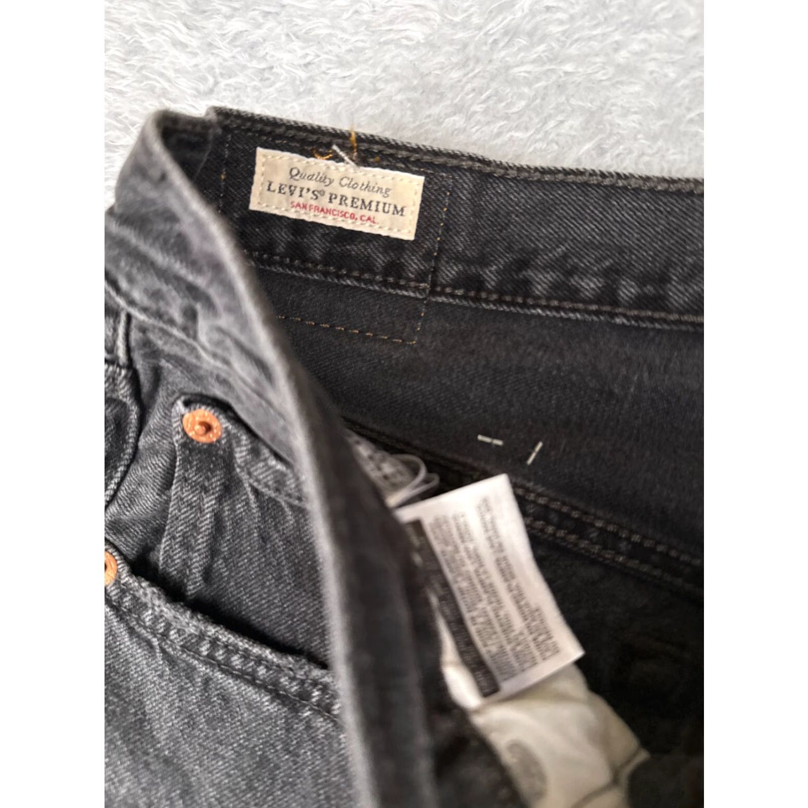 Levi's Levis Jeans Women 31 Black Denim Distressed 501 S Skinny Premium 31x28 Jeans Women Distressed 501XX 5-Pocket Denim Slim Modern Black Adult Womens Size 24" / US 00 / IT 34 - 6 Thumbnail