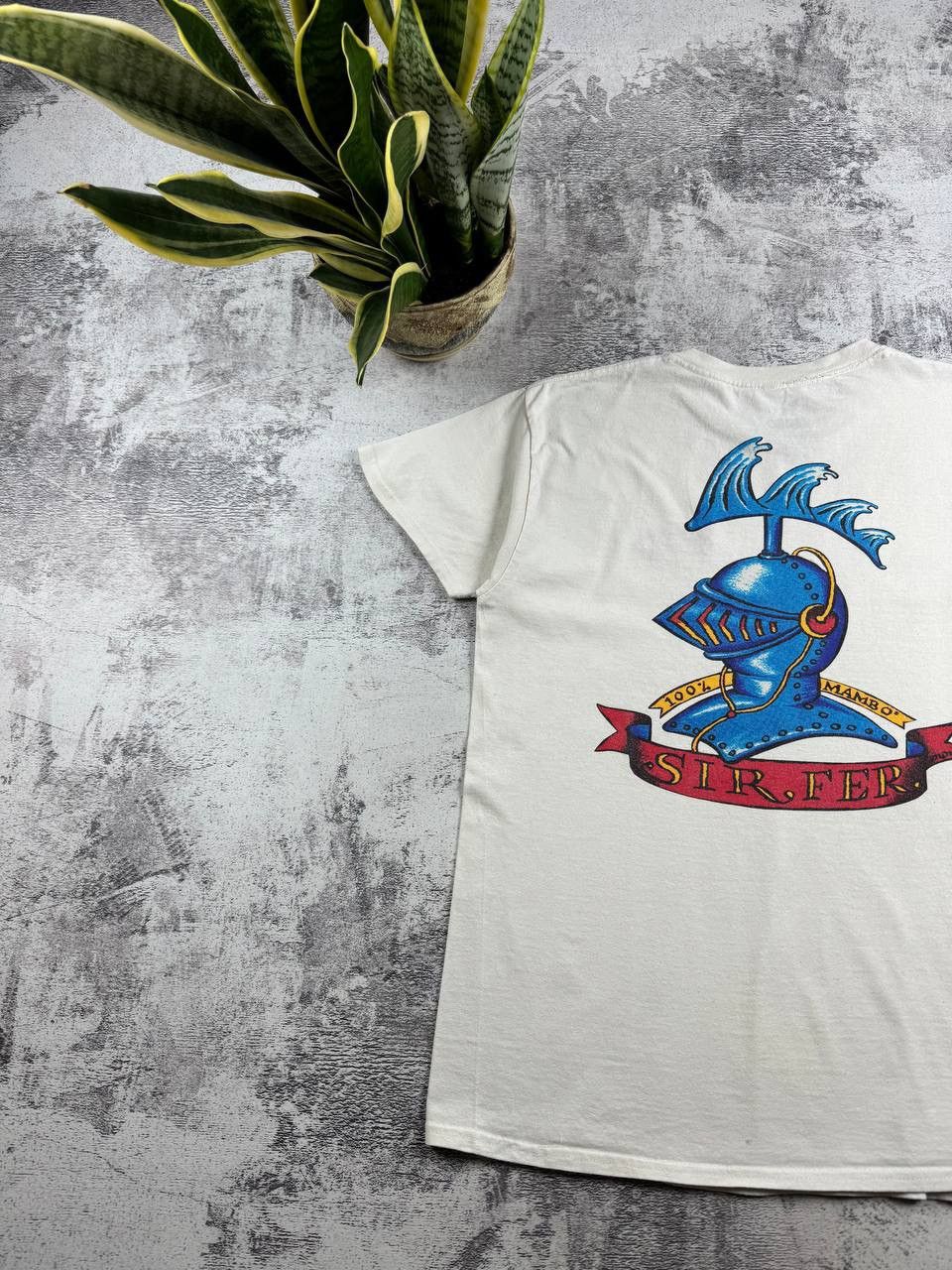 Mambo Mambo Graphic Men’s L Beige Surf Logo 100% Cotton Basic Jersey T Shirt Tee Shirt Size US L / EU 52-54 / 3 - 3 Thumbnail