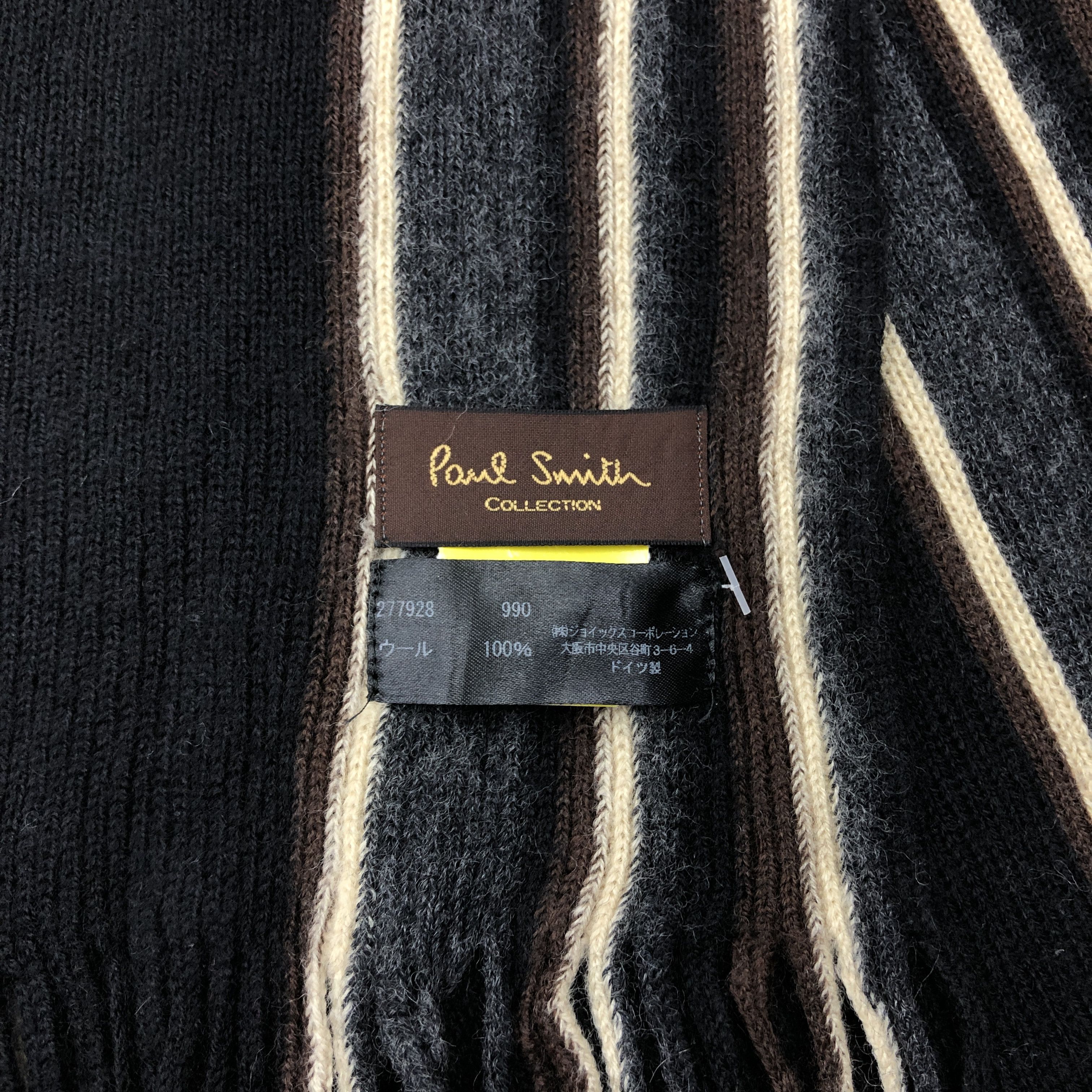 Paul Smith Vintage Paul Smith Scarf Muffler Wool Ribbed Knit Scarves Size ONE SIZE - 4 Thumbnail