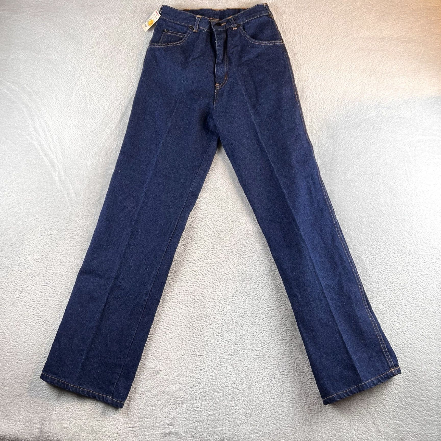 Doublet VINTAGE Diamond Double U Jeans Womens 16 Blue Deadstock 1970s 1980s Size 38" / US 16 / IT 52 - 2 Thumbnail