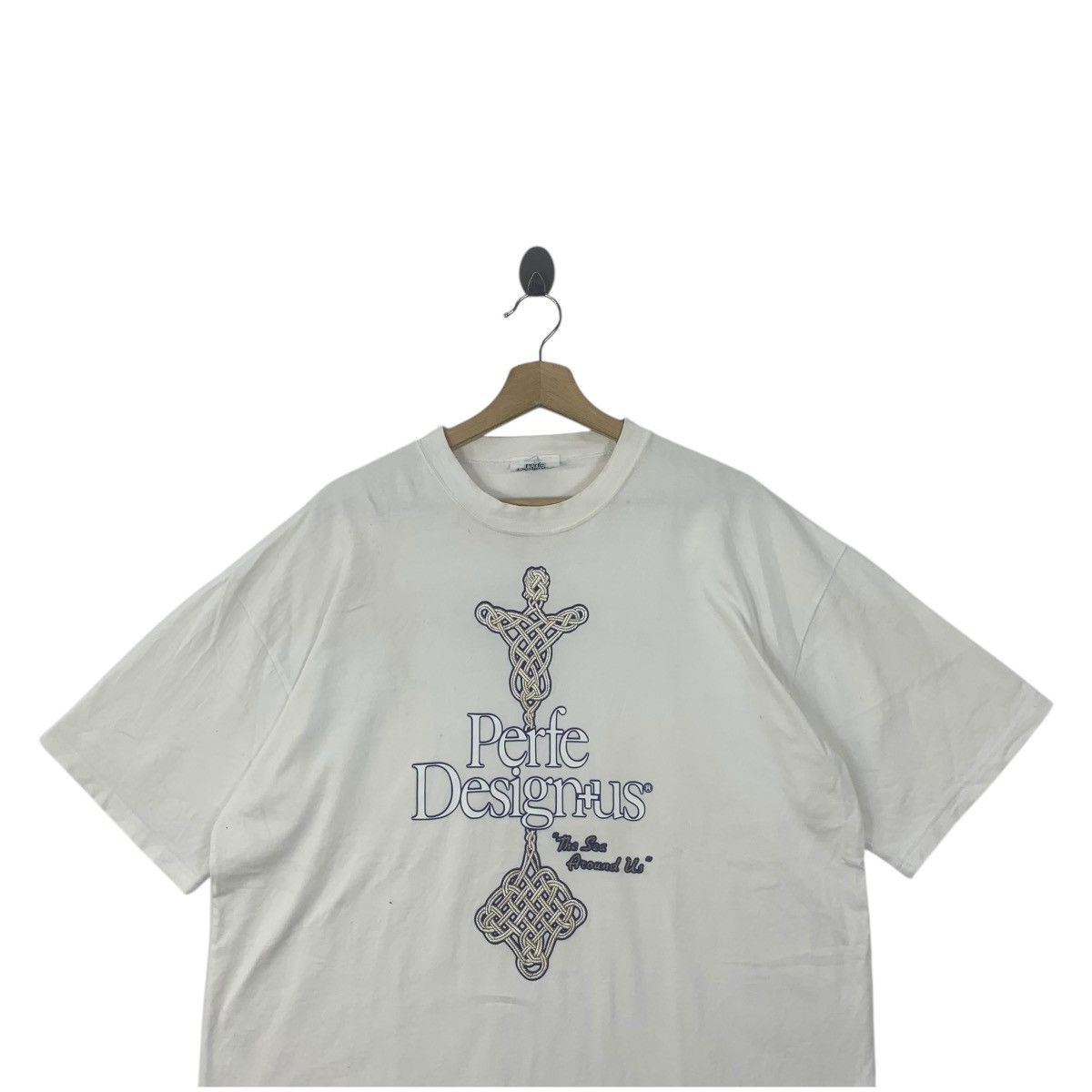 Vintage Vintage PERFE DESIGNUS NEW YORK The Sea Tee Shirt Top Size US L / EU 52-54 / 3 - 2 Thumbnail