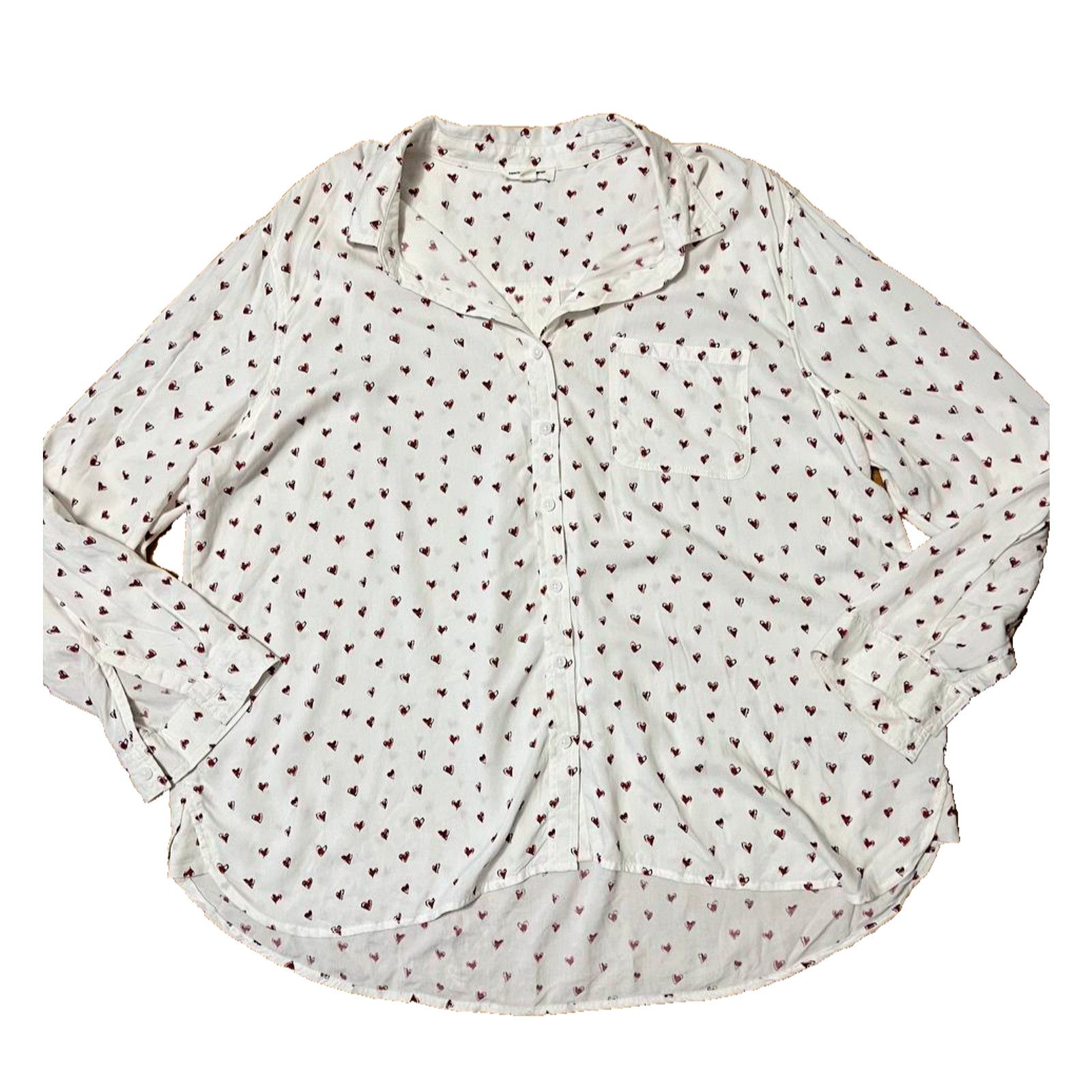 & Other Stories Beach Lunch Lounge HEARTS Blouse Top Shirt XL A002054 Size XL / US 12-14 / IT 48-50 - 1 Thumbnail