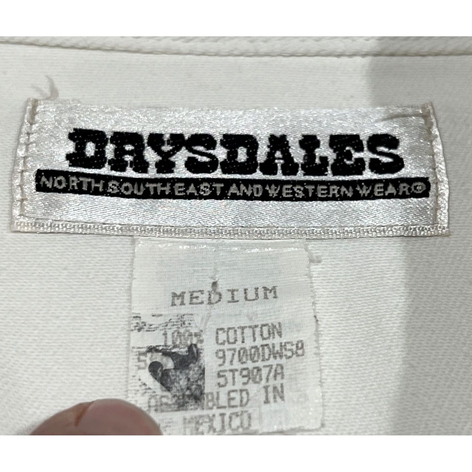 Vintage VINTAGE Drysdale Pearl Snap White Western Heavy Shirt Men M Cotton Mexico Rockabilly 1990s Mens Size US M / EU 48-50 / 2 - 6 Thumbnail
