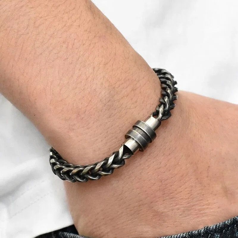 Other Black Chain Link Bracelet Handmade Size ONE SIZE - 1 Thumbnail