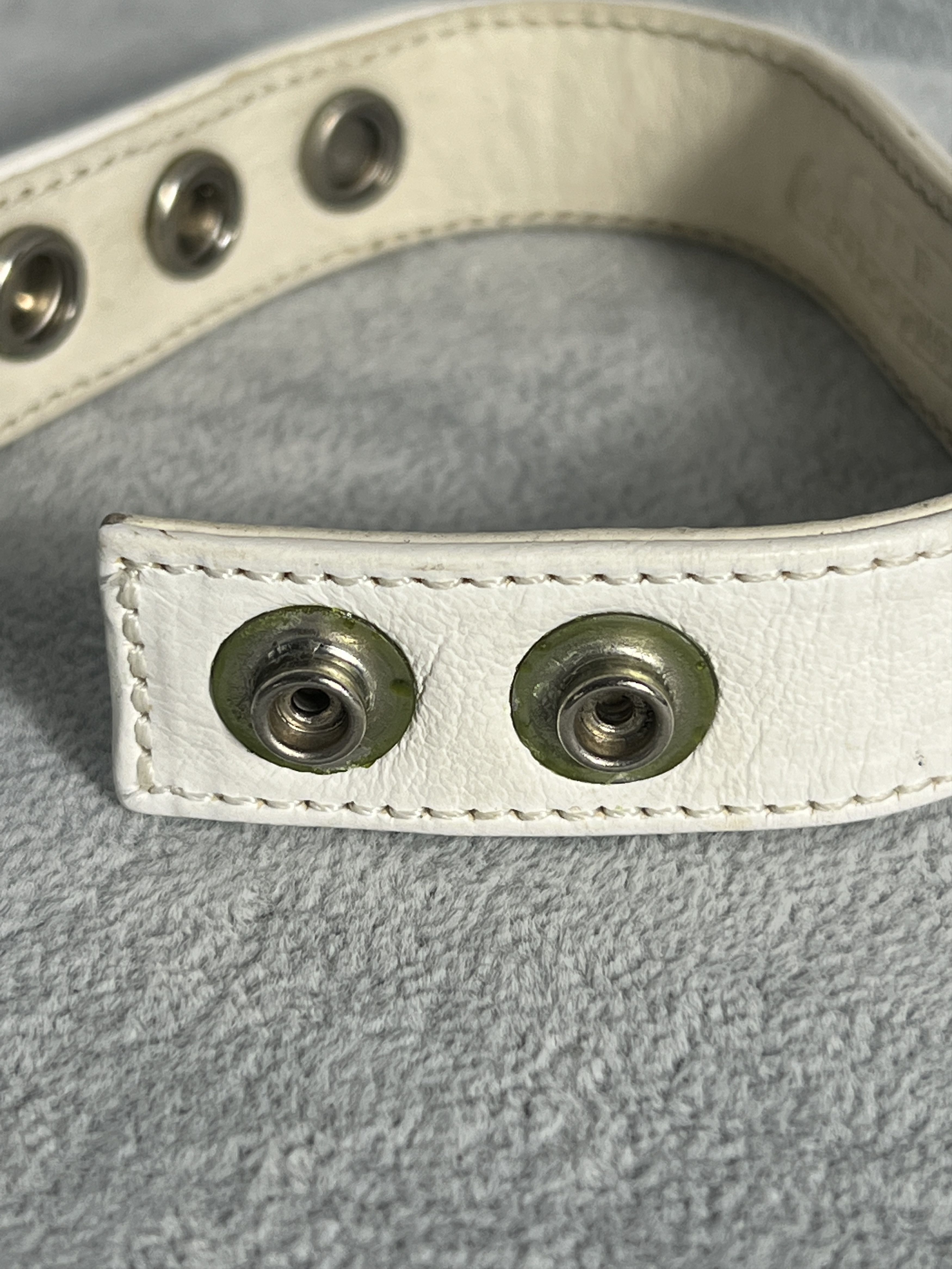 Chrome Hearts Chrome Hearts White Leather Bracelet 3 Star Stud 925 Size ONE SIZE - 7 Thumbnail