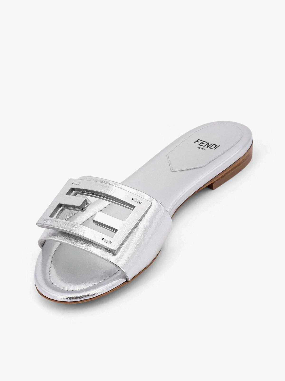 Fendi Fendi Baguette Leather FF Logo Slide Flat Flop Sandal 39 Size US 9 / IT 39 - 7 Thumbnail