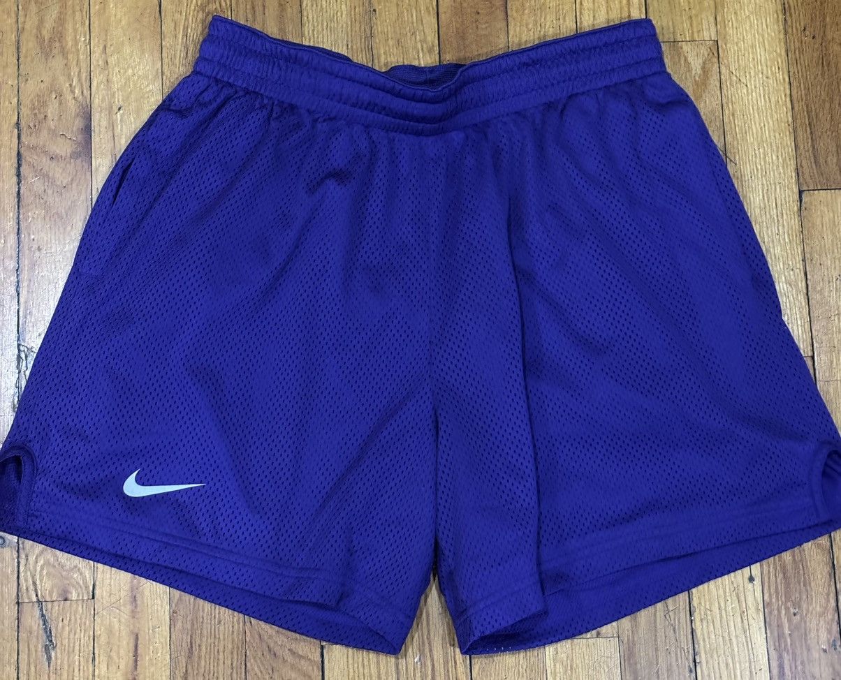 Nike × Vintage Nike Dri-Fit Purple shorts size Large Size US 35 - 1 Thumbnail