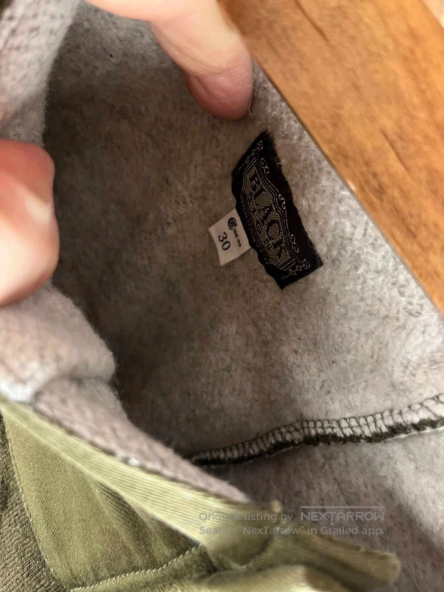 BLACK SIGN Blacksign Wool Blend Pants in Olive Green. Size US 30 / EU 46 - 3 Thumbnail