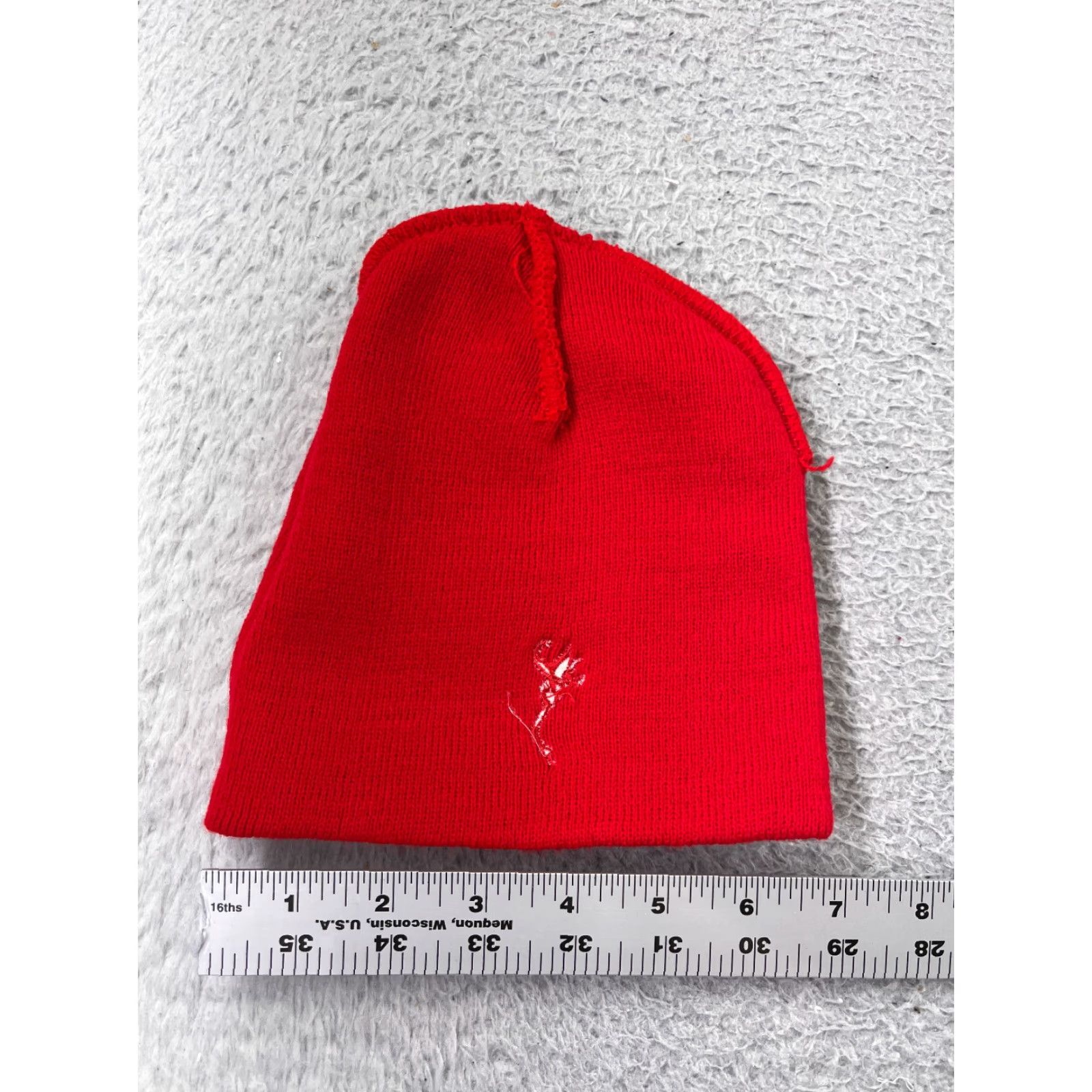 Vintage Browning Beanie Hat Adult One Size Red Knit Embroidered Buckmark Hunting Size ONE SIZE - 4 Thumbnail