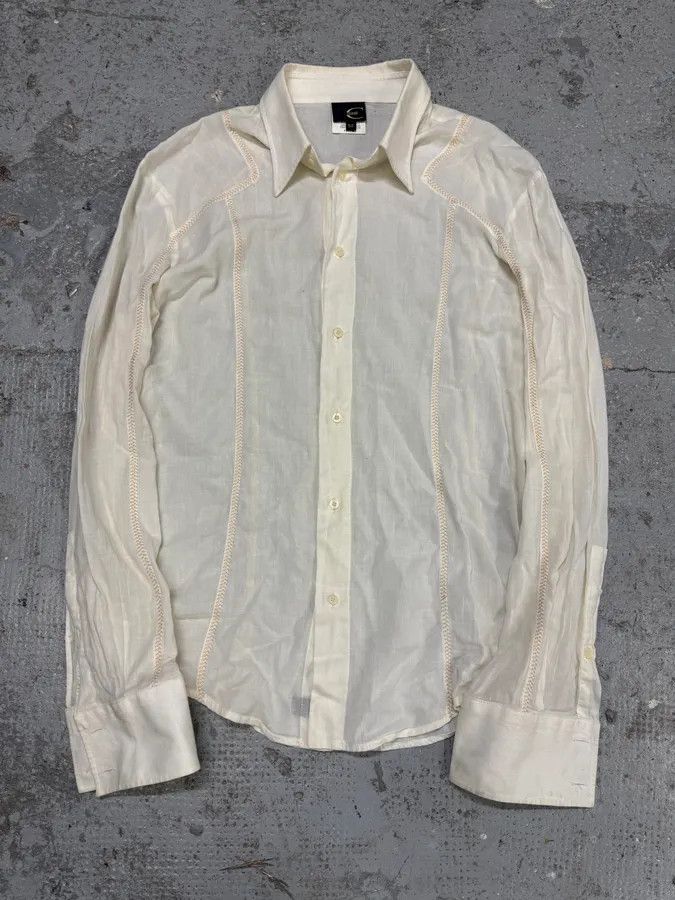 Just Cavalli × Vintage AW2004 Cavalli Cozy White Shirt Size US M / EU 48-50 / 2 - 1 Thumbnail