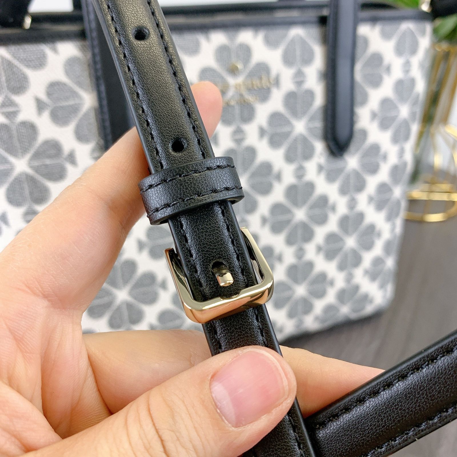 Kate Spade kate spade KH425 Signature Spade Flower Mini Tote IN Black Size ONE SIZE - 8 Thumbnail