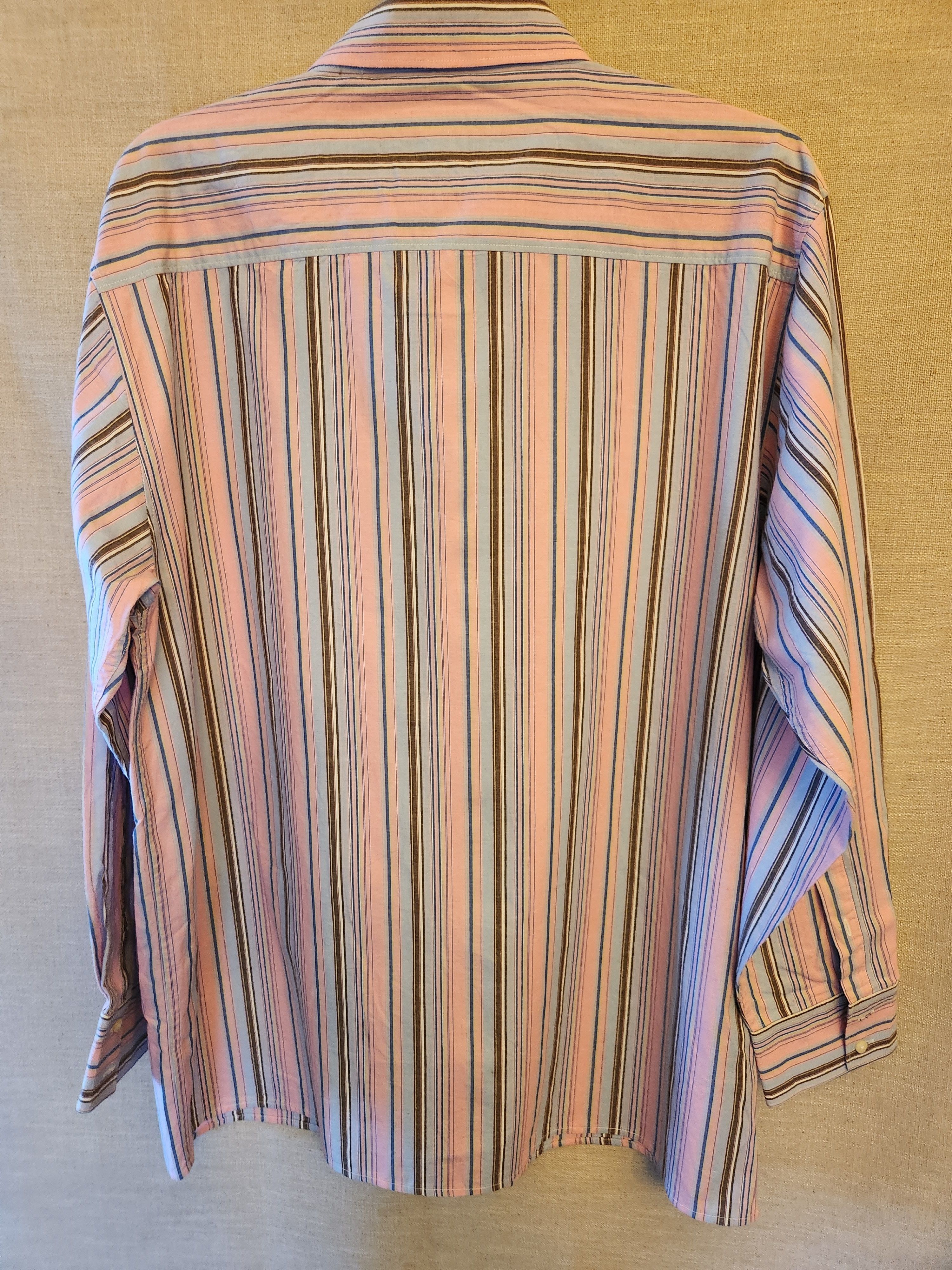 Roark Men's 100% Cotton Multi-Colored Striped Shirt Size US XL / EU 56 / 4 - 2 Thumbnail