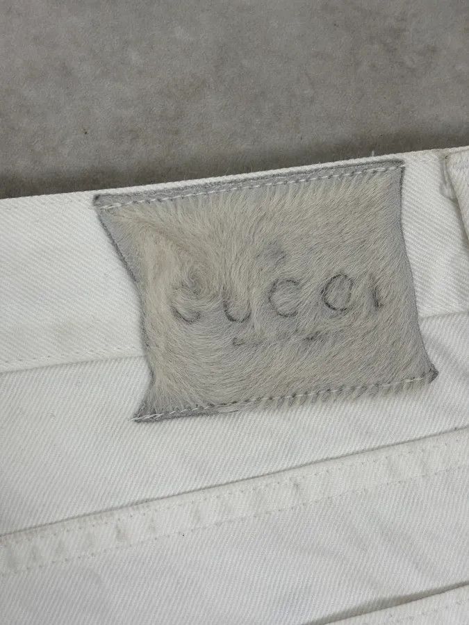 Gucci 2000s Gucci White Minimalist Denim Jeans Size US 32 / EU 48 - 12 Thumbnail