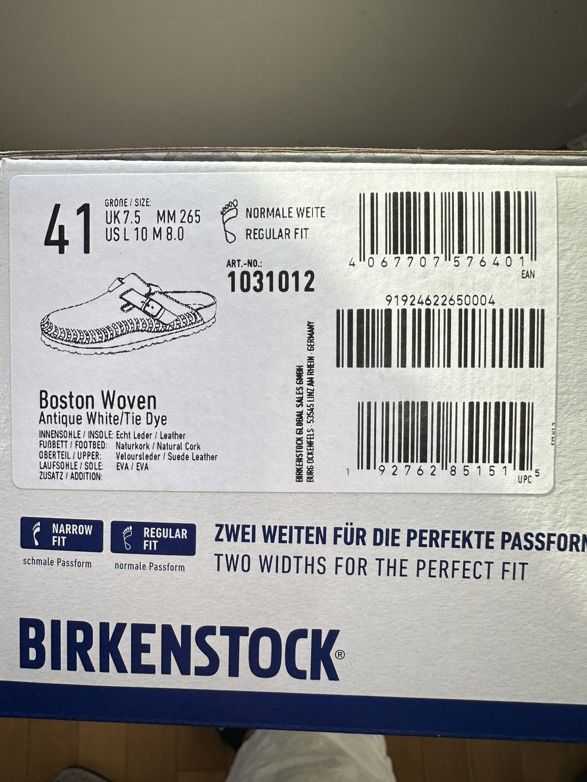 Birkenstock × Kith Birkenstock x Kith Boston Woven Antique White/Tie Dye Size US 8 / EU 41 - 5 Thumbnail