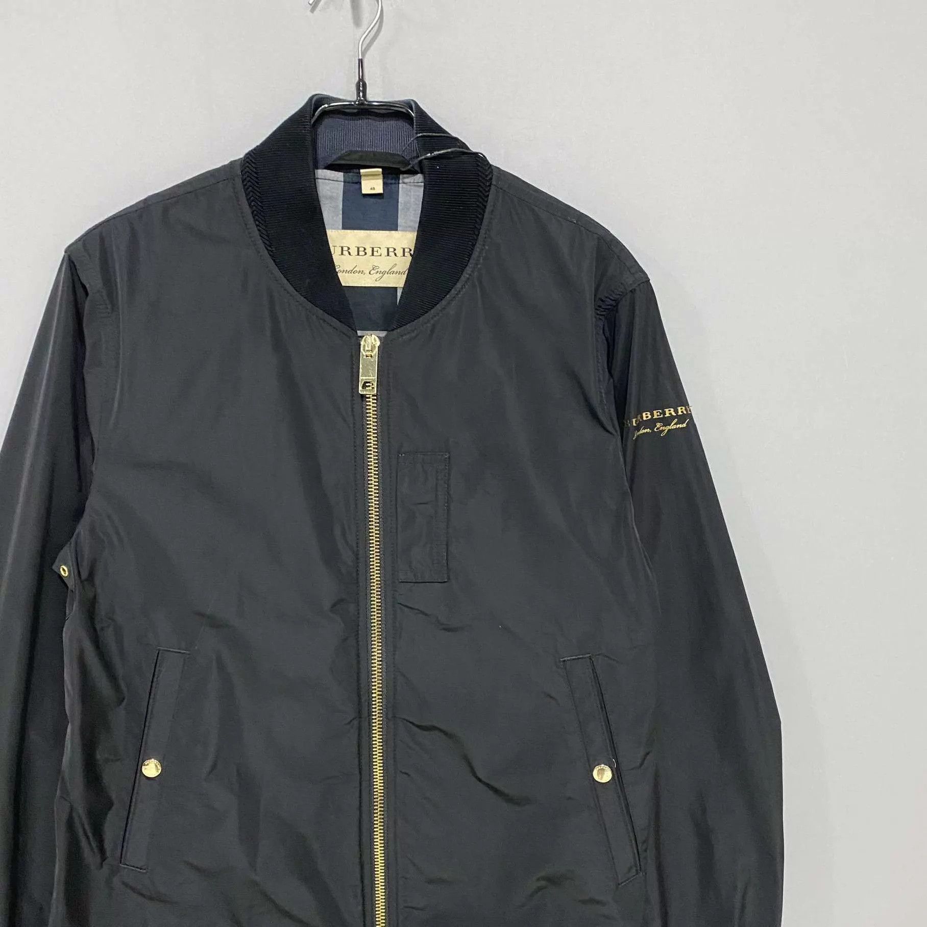 Burberry Burberry Black Logo Flight Jacket 95 New 48 Small Hole Size US M / EU 48-50 / 2 - 2 Thumbnail