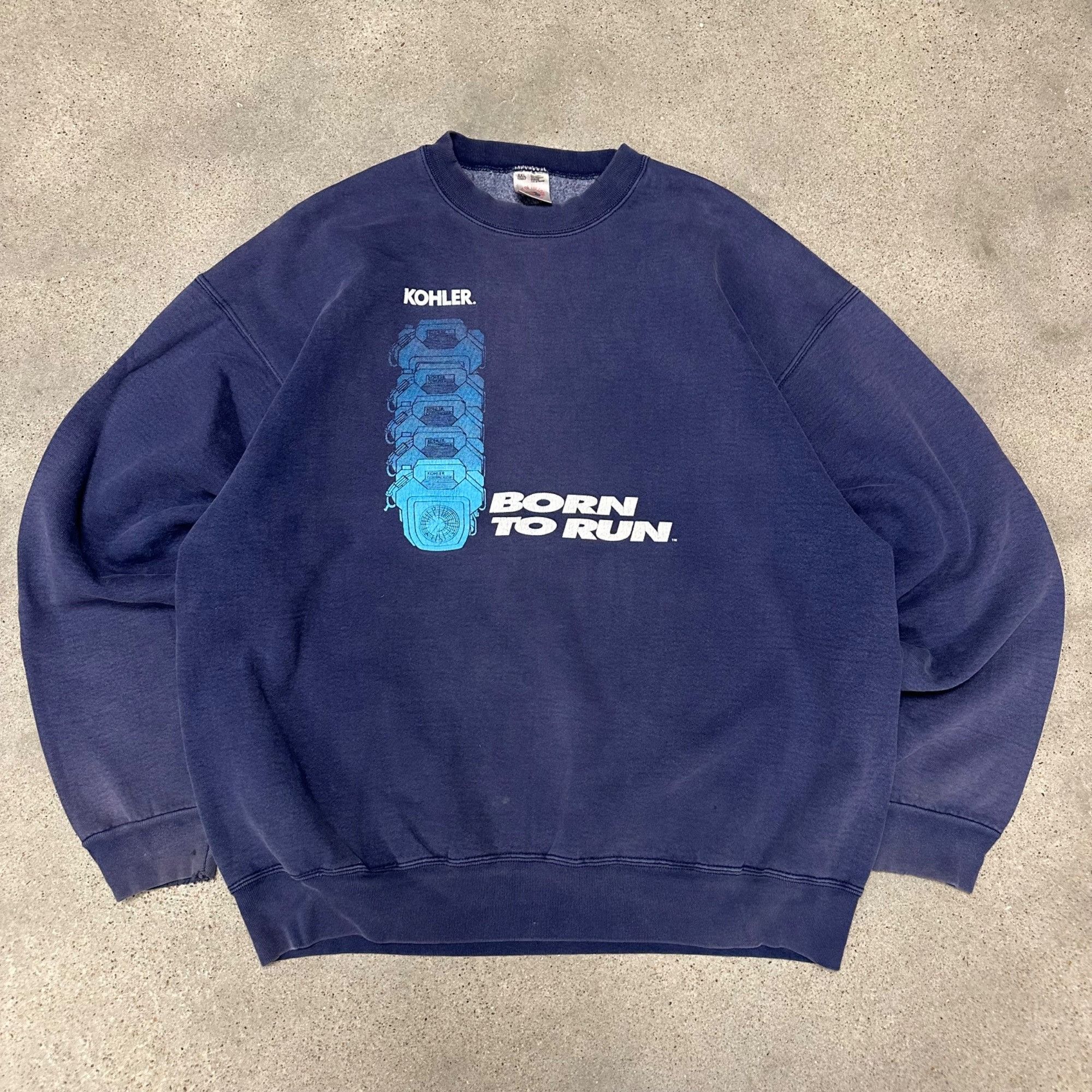 Vintage Vintage Kohler Born To Run Heavyweight Sweatshirt Size US XXL / EU 58 / 5 - 1 Thumbnail