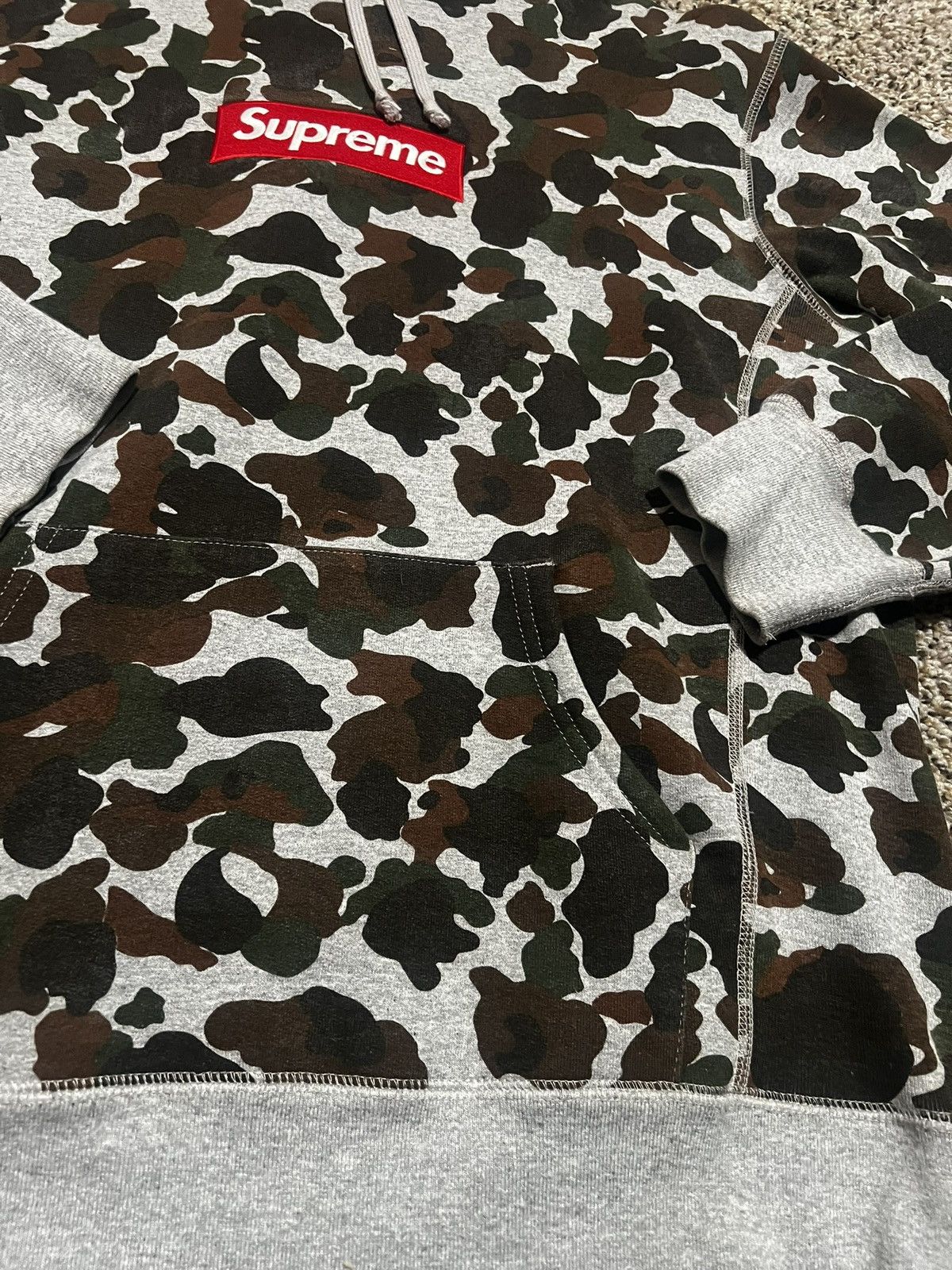 Supreme 2012 Supreme Duck Camo Bog Logo Hoodie Size US L / EU 52-54 / 3 - 7 Thumbnail