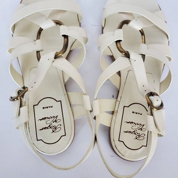 Roger Vivier Roger Vivier Italian Leather Strappy Sandal Size US 7.5 / IT 37.5 - 5 Thumbnail