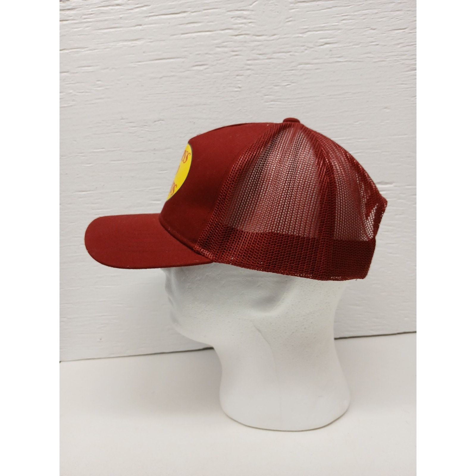 Bass Pro Shops Bass Pro Shops (OSFM) Red Snapback Mesh Trucker Hat Size ONE SIZE - 4 Thumbnail