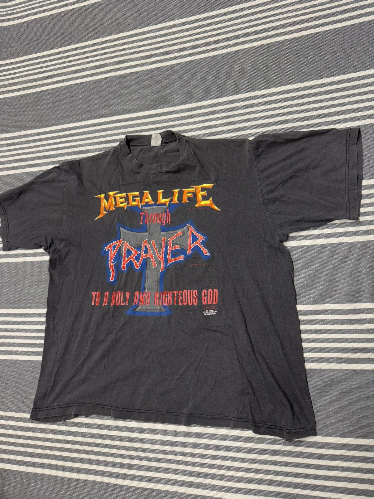 Other Megalife Vintage 1989 Jesus Prayer Metal Tee Size US XL / EU 56 / 4 - 1 Thumbnail