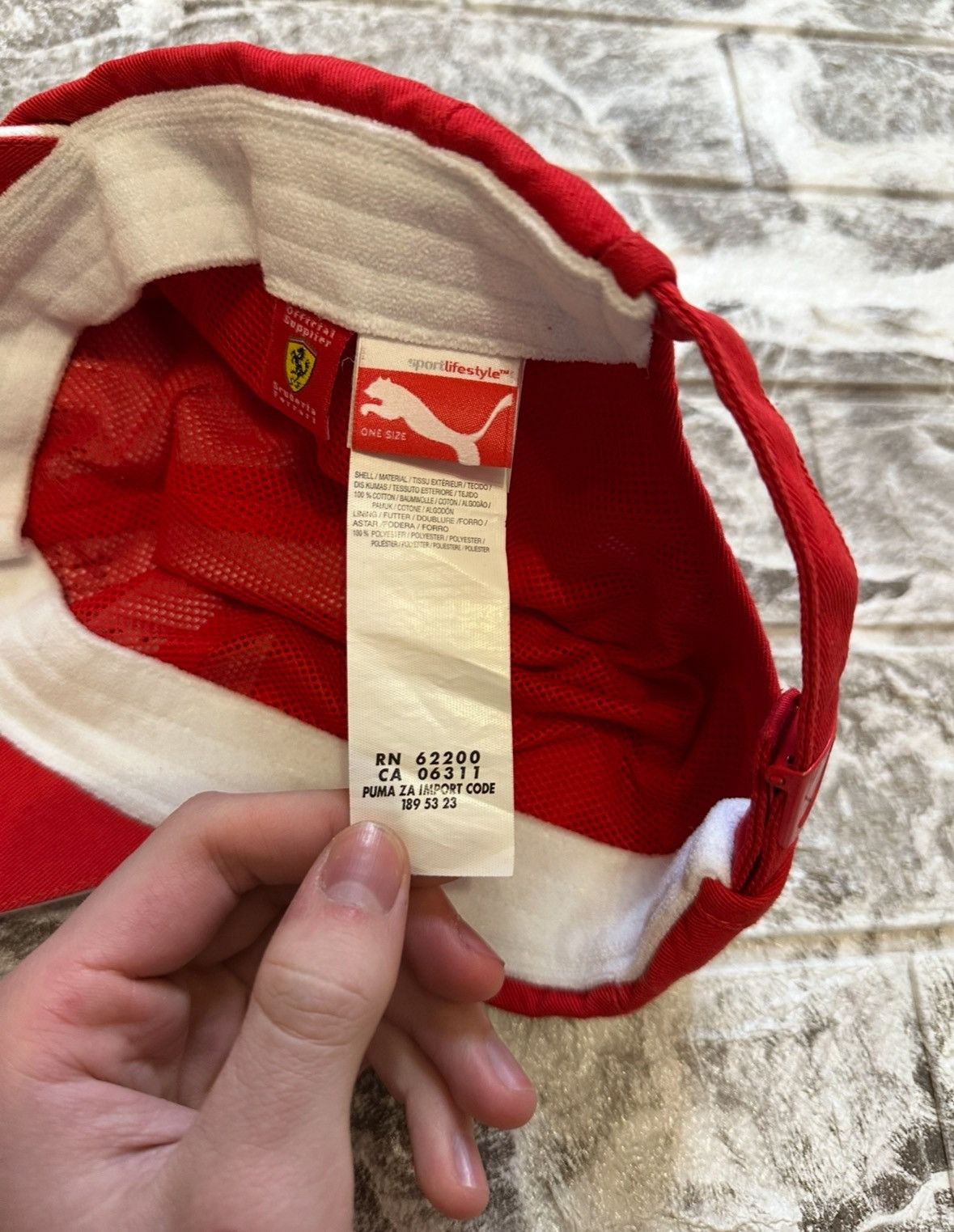 Puma Vintage Puma Ferrari One F1 Racing Hat Cap Red One Size 90s Size ONE SIZE - 6 Thumbnail