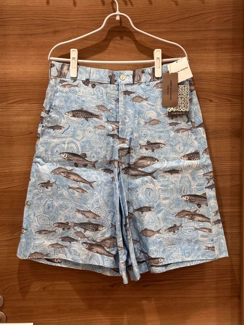 Comme des Garcons COMME des GARCONS HOMME PLUS Fish Print Shorts Size US 30 / EU 46 - 1 Thumbnail