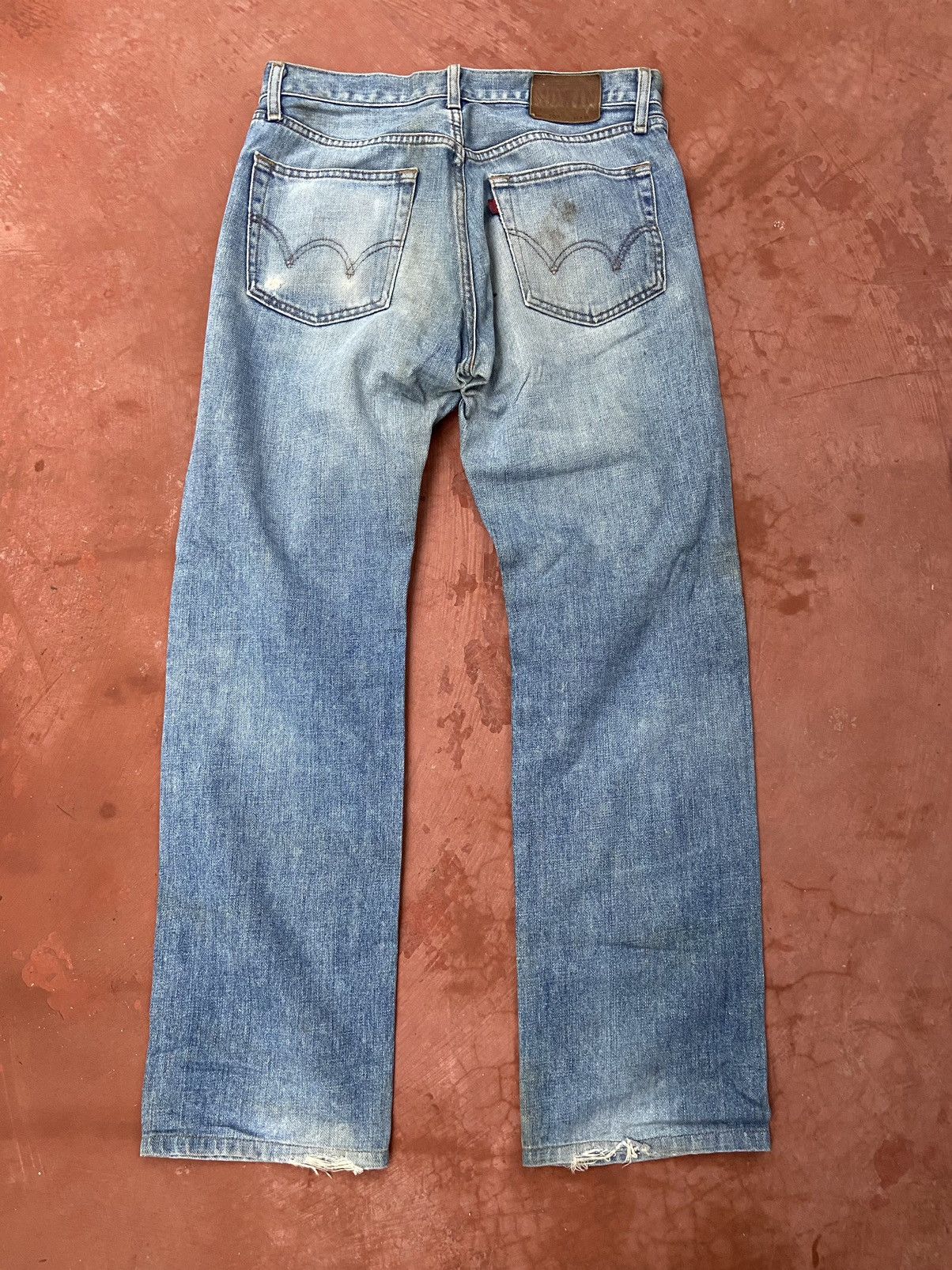 Edwin 🔥 Vintage Edwin jeans Distressed street fashion Size US 31 - 5 Thumbnail