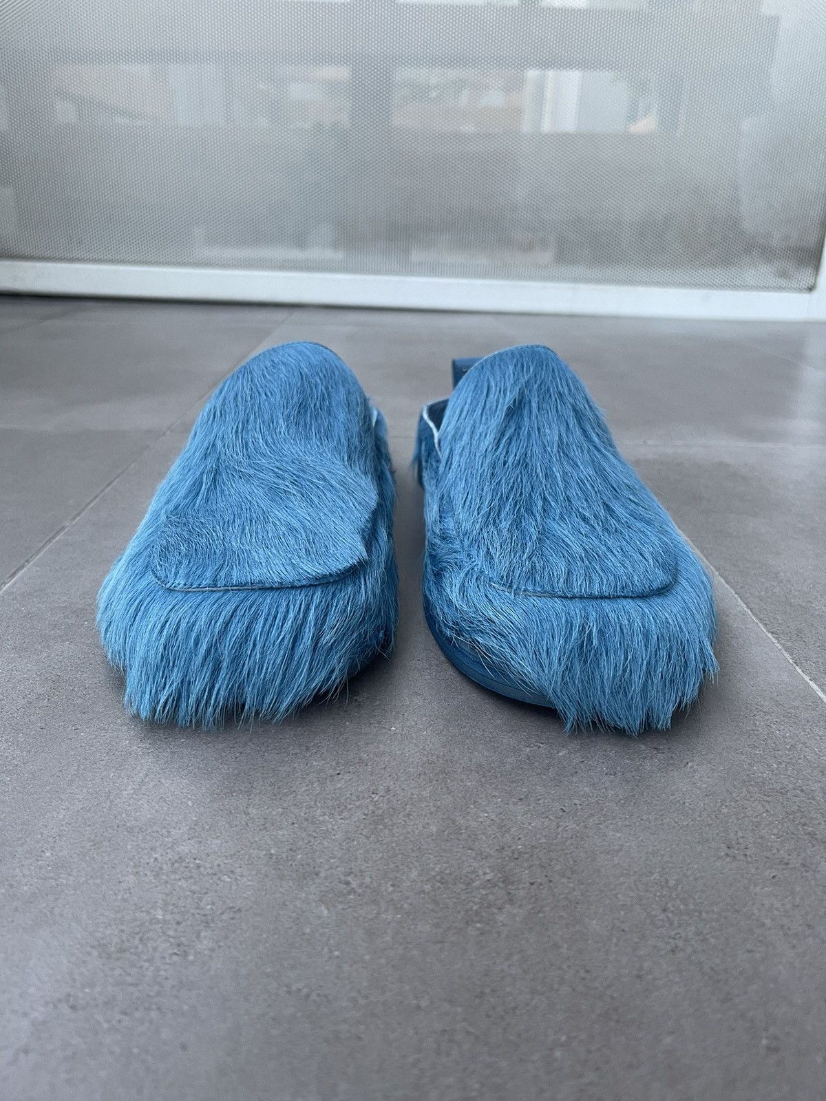 GCDS × Marni !DS! SS23 GCDS Fussbet Calf Hair Blue Cavallino Mules Clogs Size US 10 / EU 43 - 3 Thumbnail