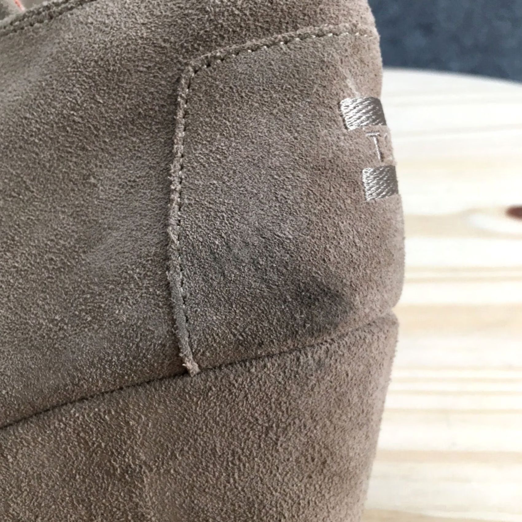 Toms TOMS Boots Womens 5 Desert Ankle Bootie Beige Suede Leather Wedge Heel Lace Up Boots Desert 5 Beige Womens Size US 5 / IT 35 - 6 Thumbnail