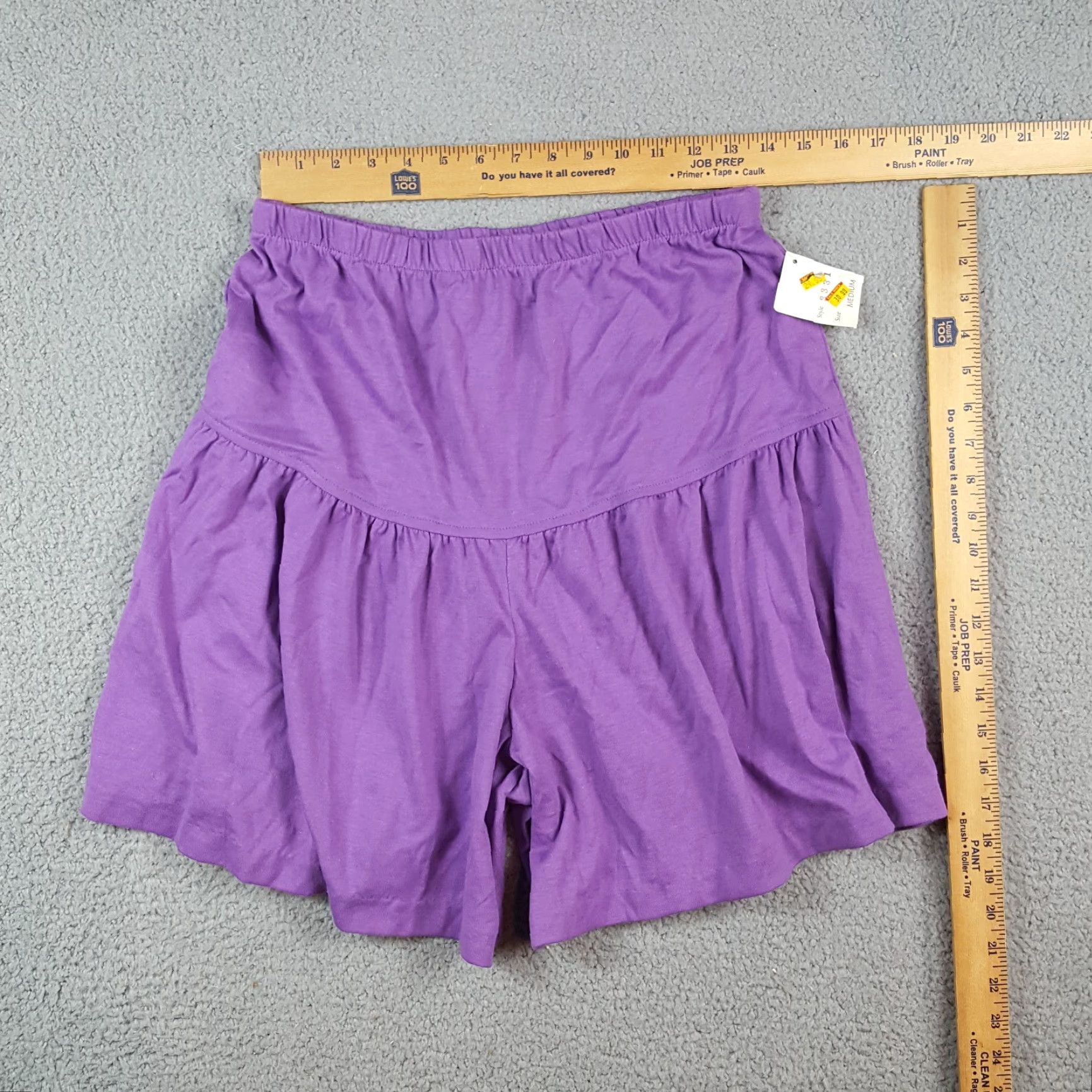 Etro VINTAGE Over The Rainbow Purple Paper Bag Shorts Women M Relaxed Stretch Waist 80s 90s Retro Bohemian Casual Summer Holiday Size 32" / US 10 / IT 46 - 5 Thumbnail