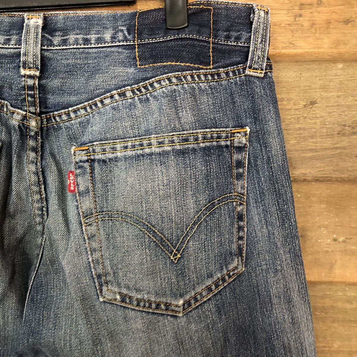 Levi's 501 Levis ripped distressed Blue faded Denim Pants #7309 Size US 31 - 15 Thumbnail