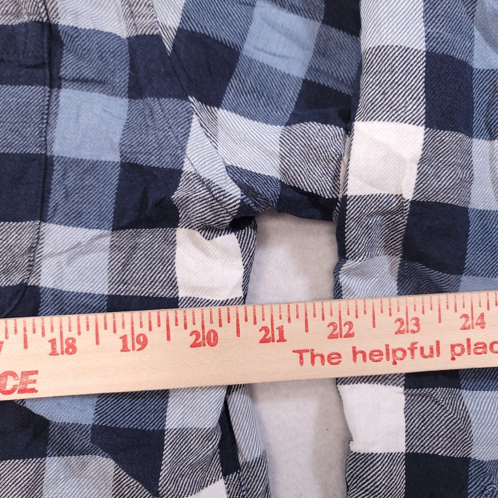 Croft & Barrow Croft & Barrow Gingham Flannel Shirt Mens Size Medium M Blue Size US M / EU 48-50 / 2 - 7 Thumbnail