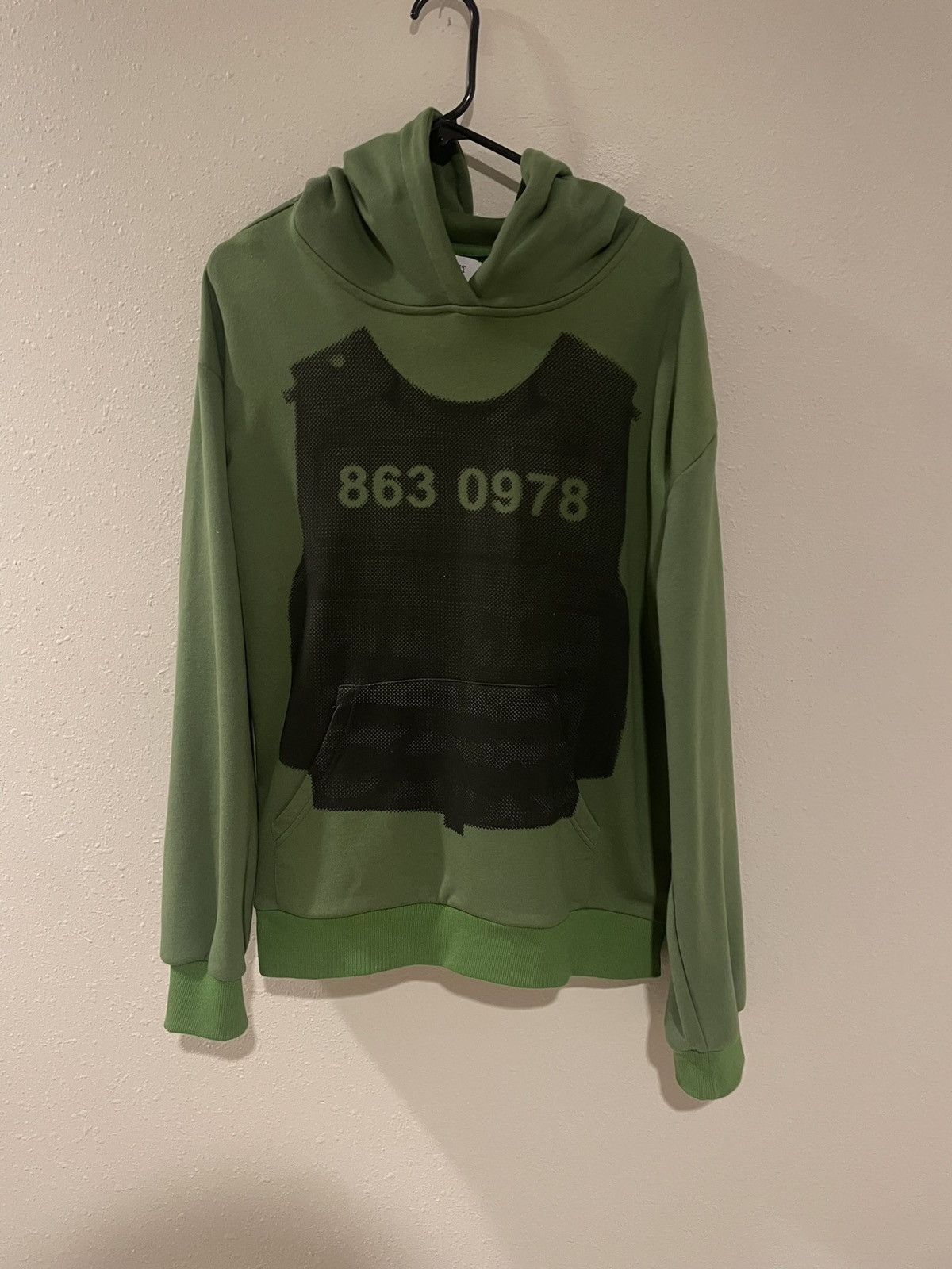 image of 20471120 Bulletproof Vest Hoodie Opium Grunge Style in Green, Men's (Size Large)