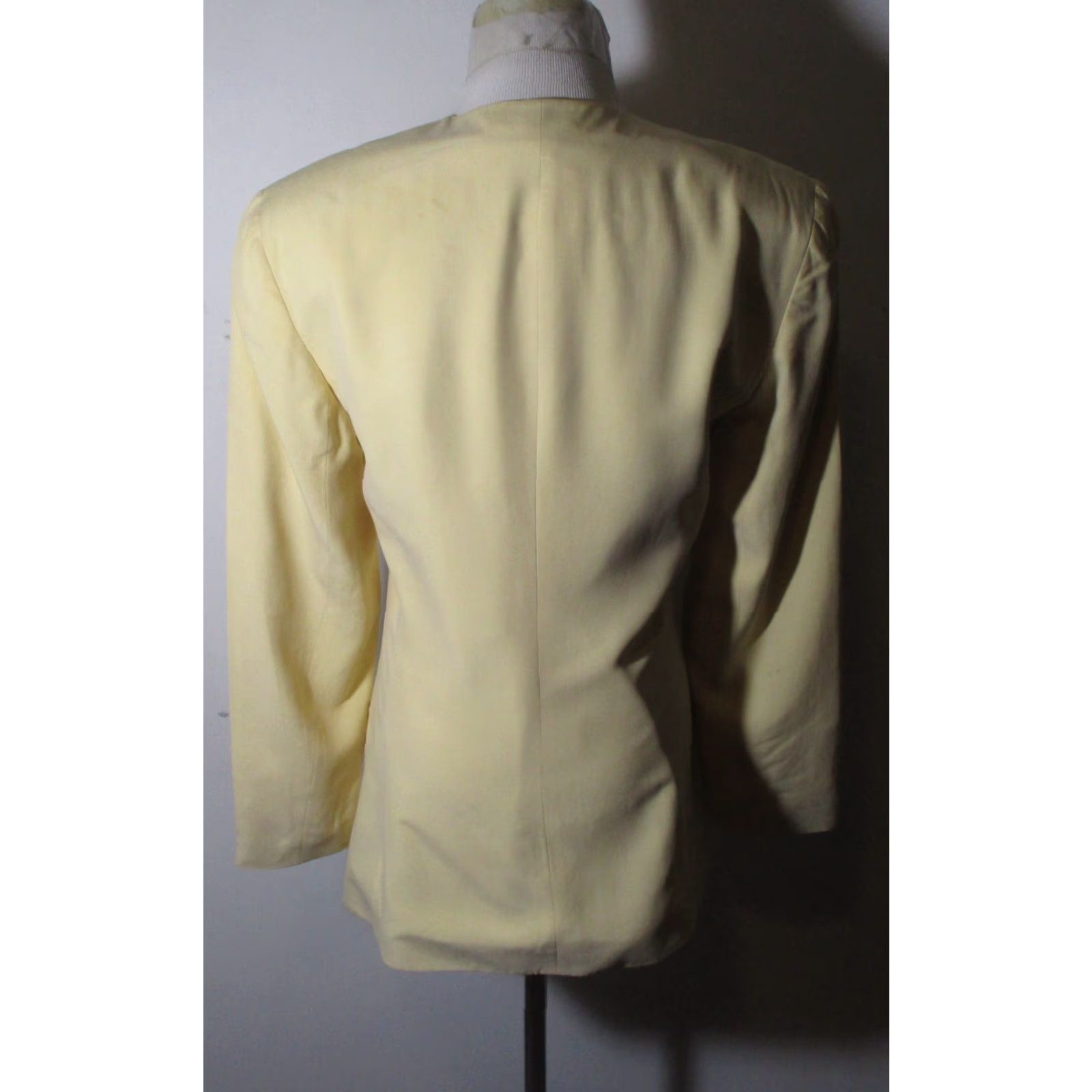 Ann Taylor ANN TAYLOR Jacket Women's 100% Silk Maze Yellow Size 6 Size M / US 6-8 / IT 42-44 - 5 Thumbnail