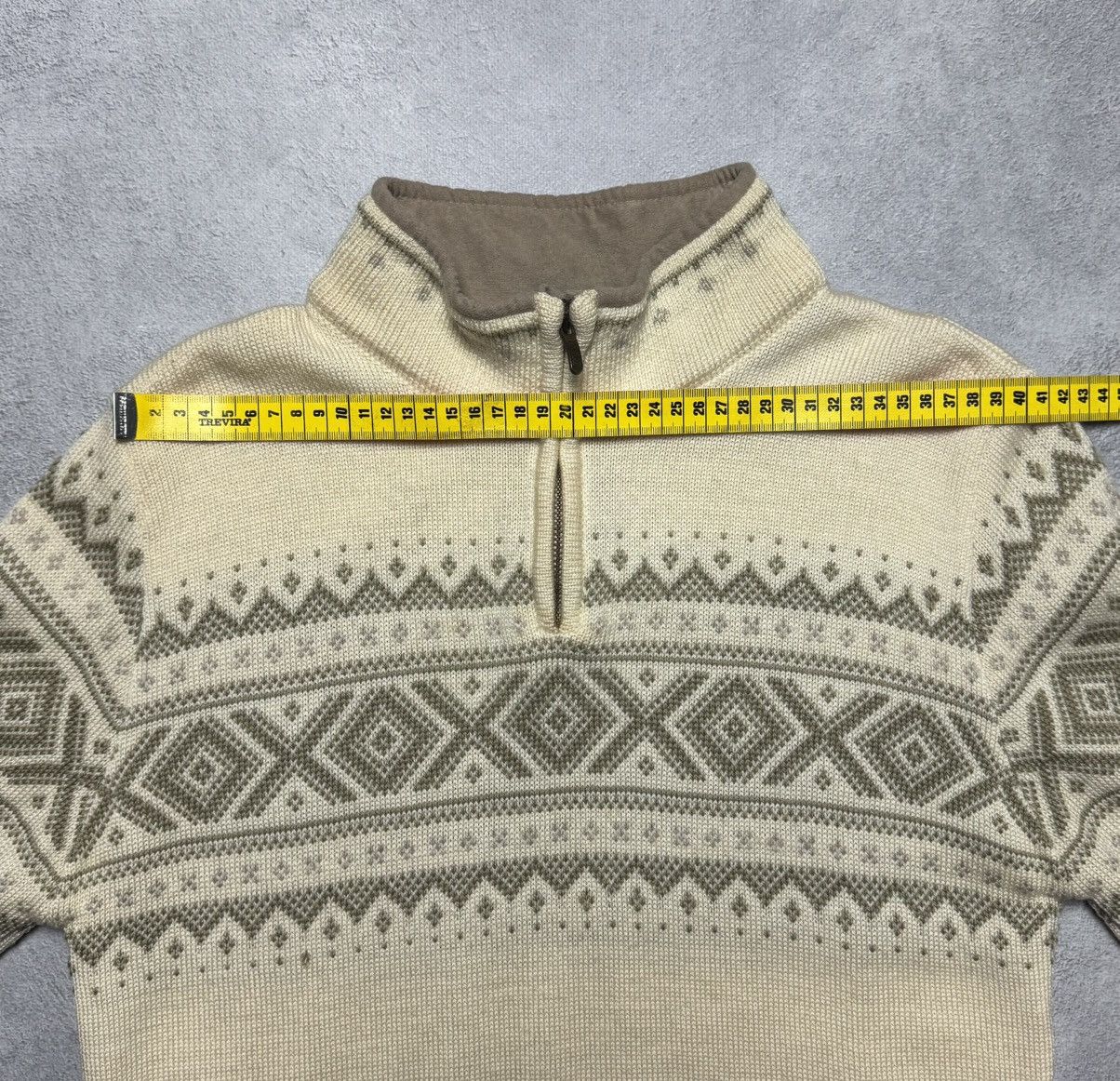 Dale Of Norway Dale Of Norway 1/4 Zip Wool Knit Sweater Geometrical Pattern Size M / US 6-8 / IT 42-44 - 14 Thumbnail