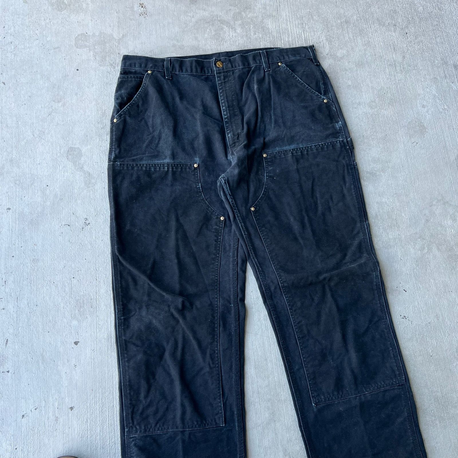Carhartt × Vintage Carhartt black double knee work wear carpenter pants Size US 40 / EU 56 - 2 Thumbnail