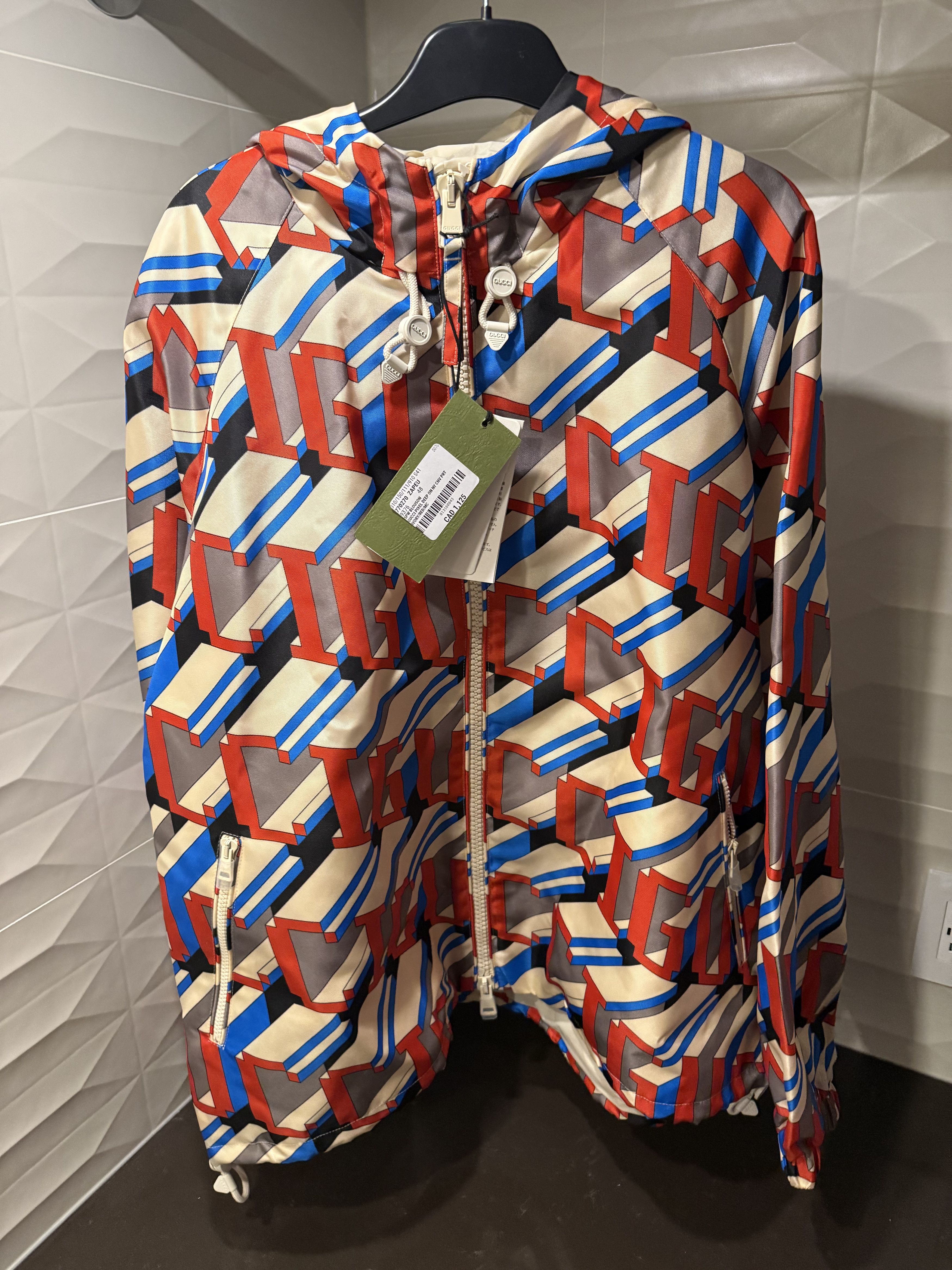 🎮 GUCCI Pixel Print Nylon Jacket - Size 48 / Medium