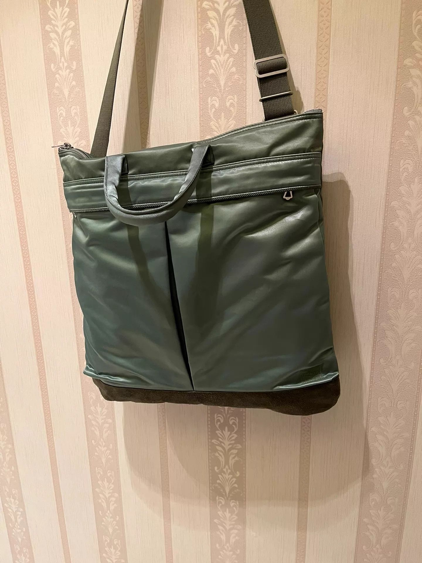 Porter Porter 45x45 Nylon Suede-Bottom Gray-Green New Premium Bag Size ONE SIZE - 1 Thumbnail