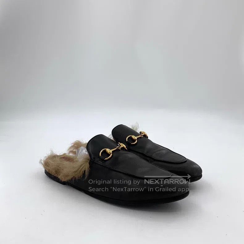 Gucci Gucci Black round toe leather horse buckle casual flat wra Size US 7.5 / IT 37.5 - 2 Thumbnail