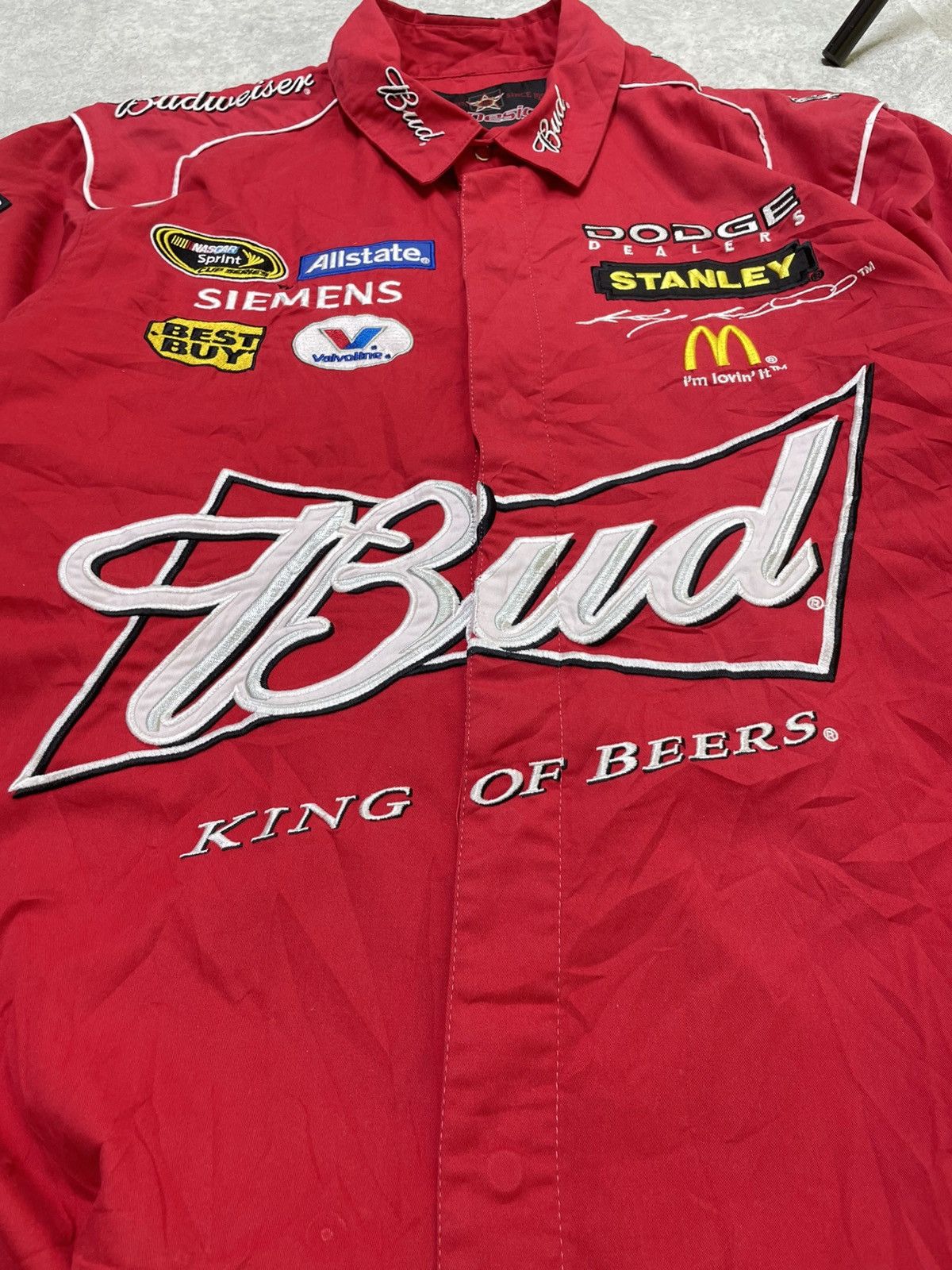 Ferrari × Jeff Hamilton × NASCAR Jeff Hamilton Budweiser Racing Jacket — Bold NASCAR Style Size US L / EU 52-54 / 3 - 9 Thumbnail