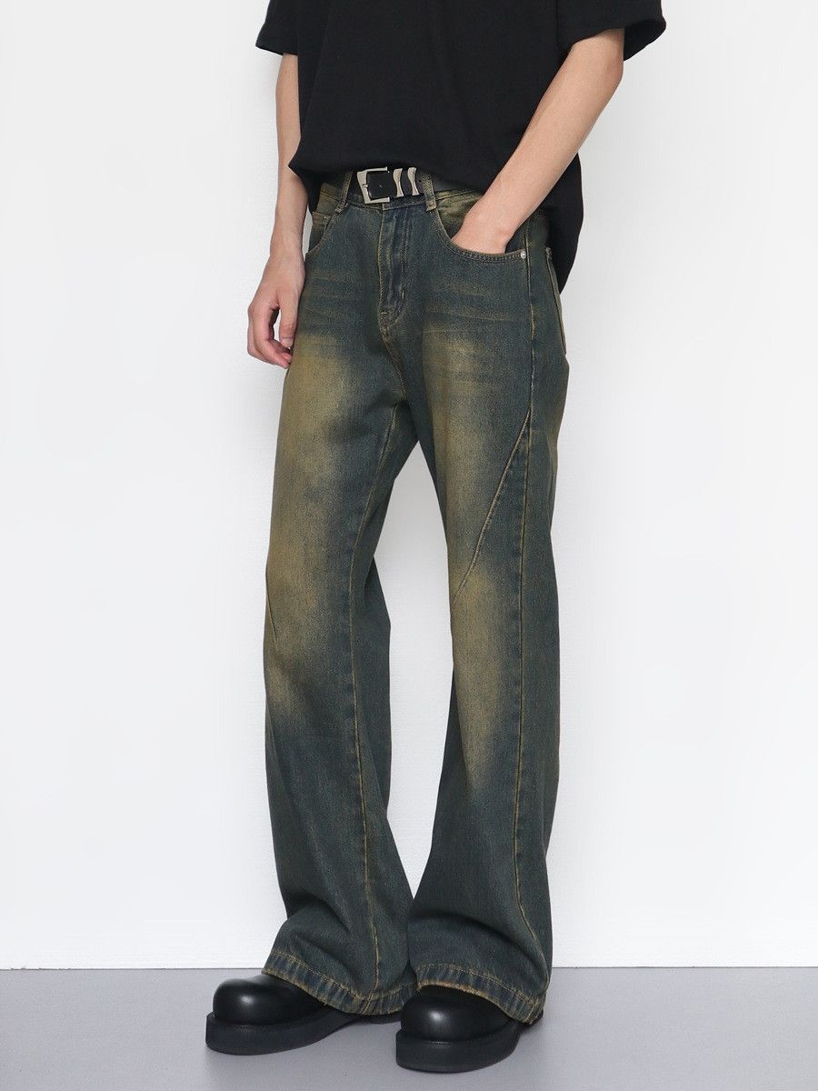Japanese Brand × Jean American retro distressed loose all-match flared jeans Size US 32 / EU 48 - 2 Thumbnail